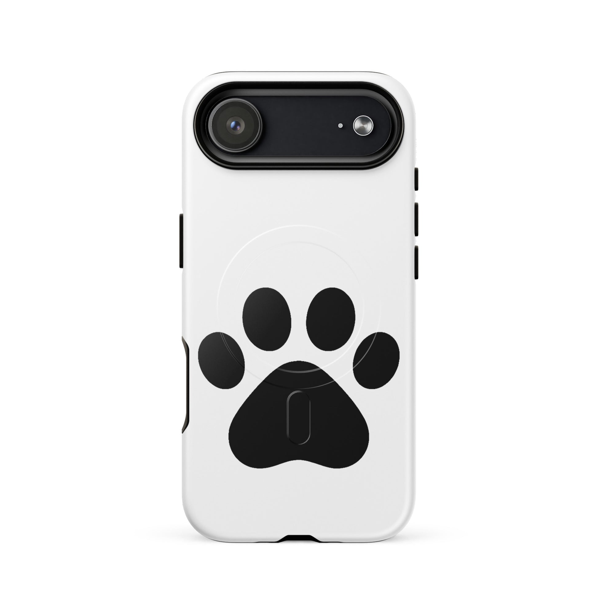 Magnetic Phone Case featuring minimalist paw print design for pet lovers, ideal for cat and dog parents.