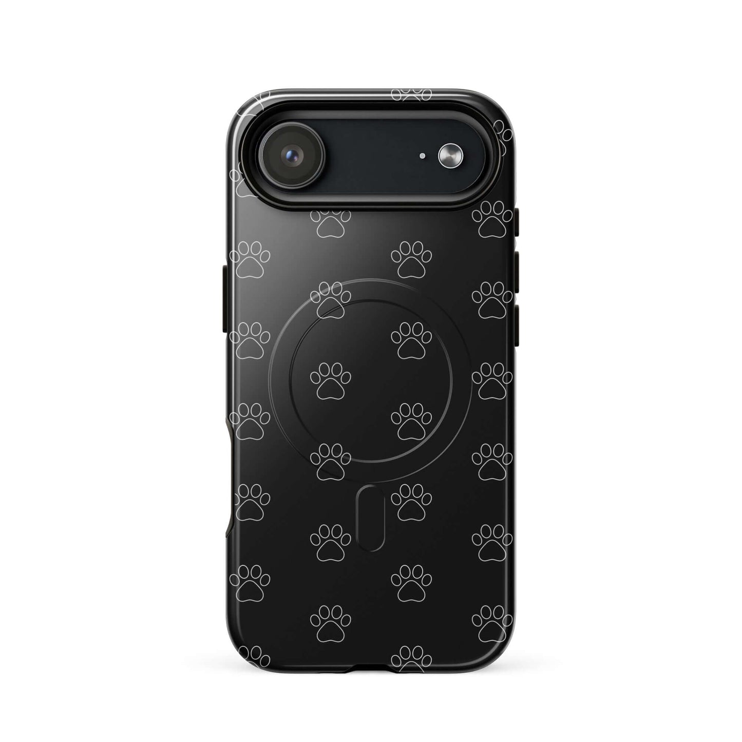 Magnetic Phone Case featuring a playful paw print design, perfect for pet lovers and stylish accessory.