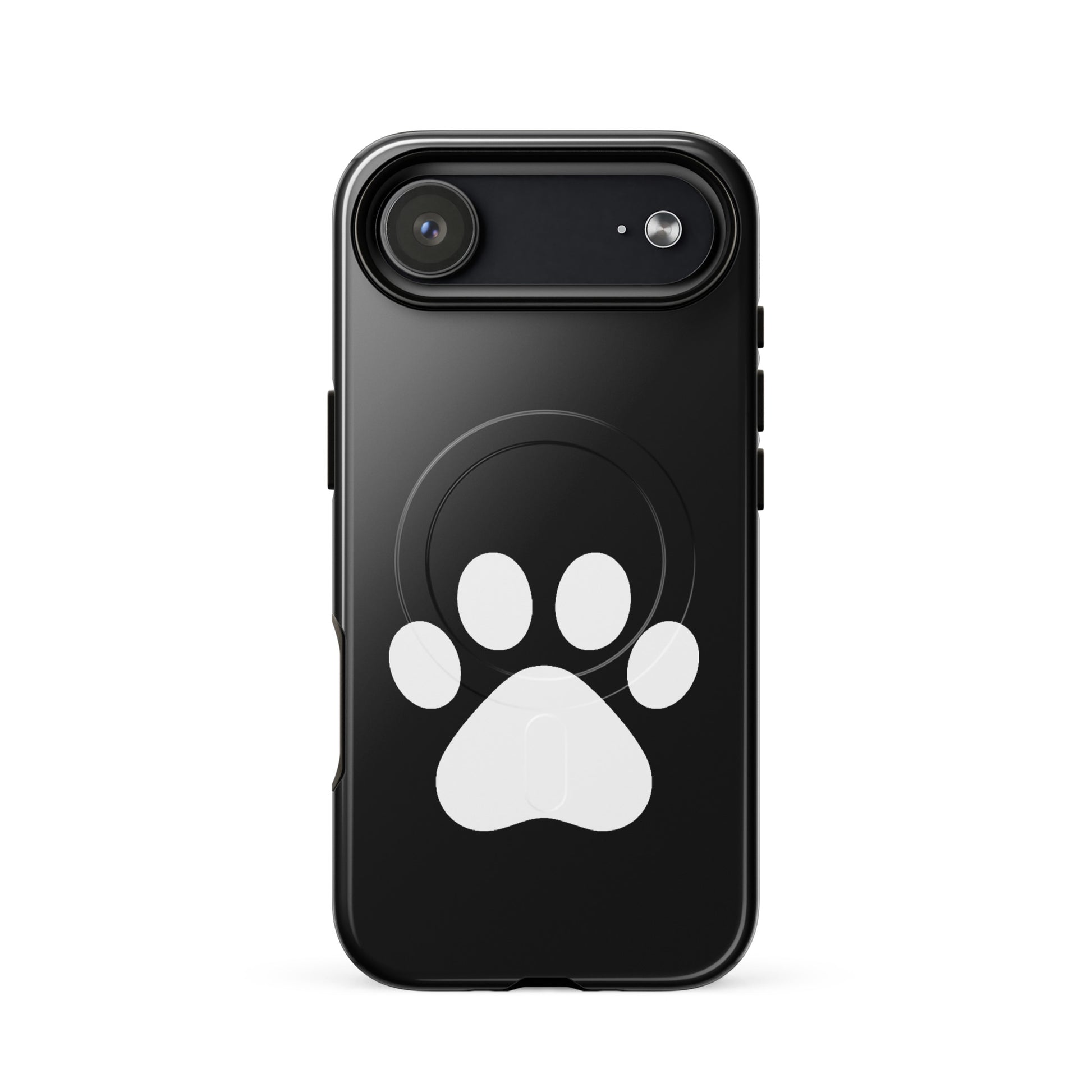 Magnetic Phone Case for iPhone with minimalist paw print design for pet lovers