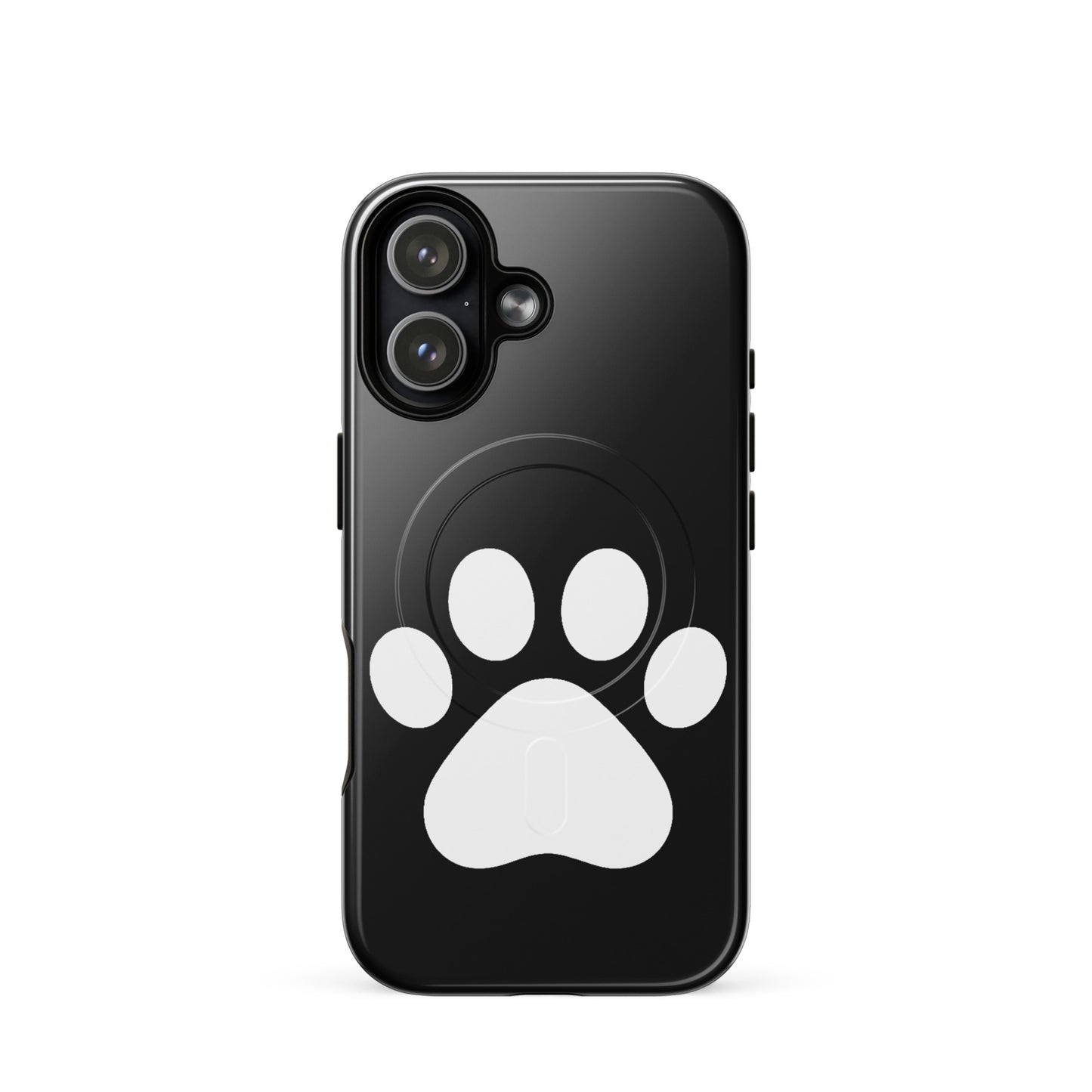 Magnetic Phone Case featuring a minimalist paw print design for pet lovers, providing protection and style.
