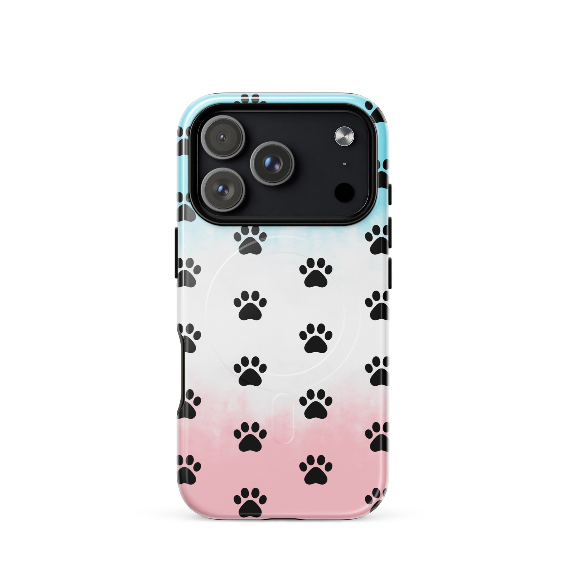 Magnetic Phone Case for iPhone featuring a paw print design ideal for pet lovers with minimalist style.