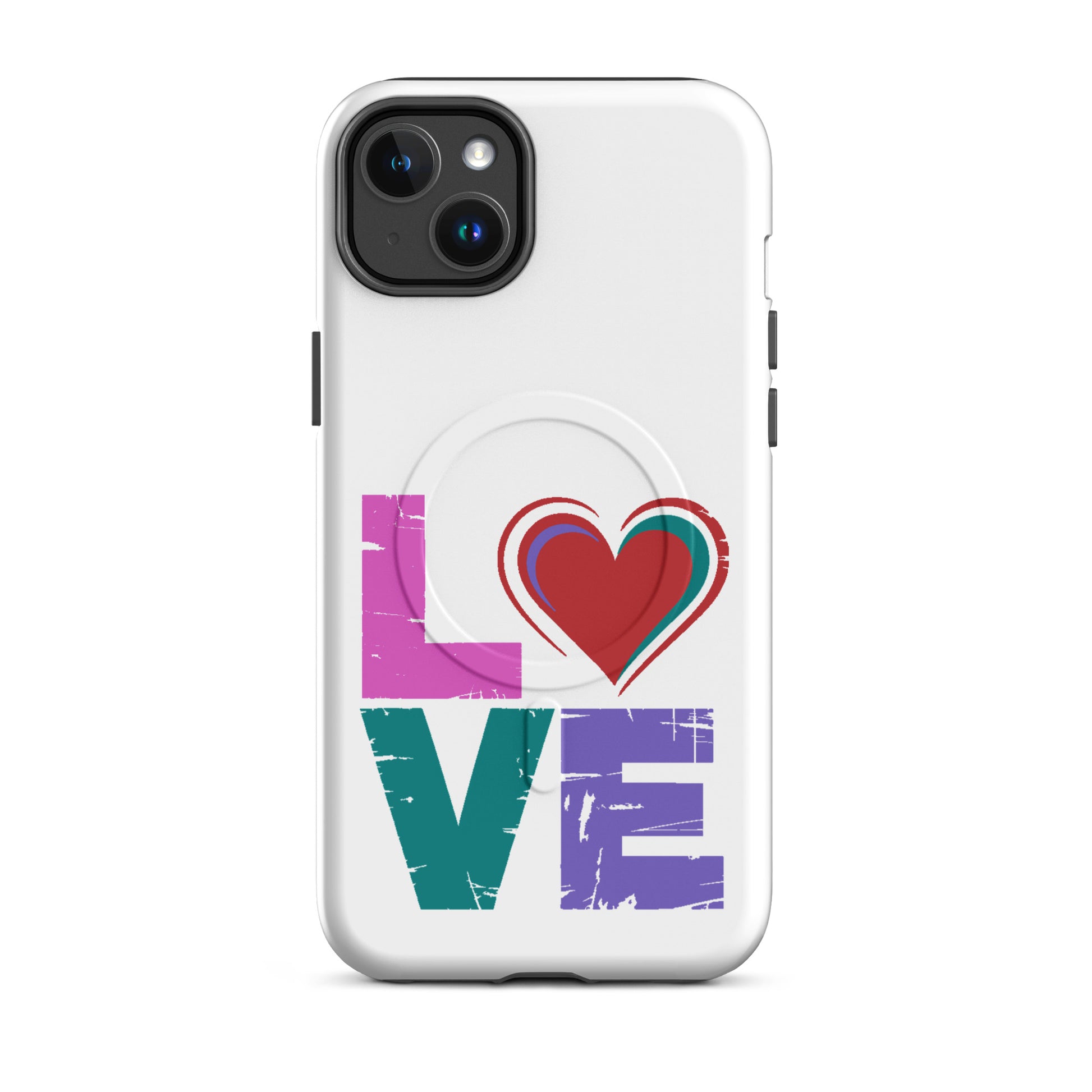 Love Magnetic Dual-Layer Tough Case for iPhone showcasing stylish design and protection for Apple iPhone Case.