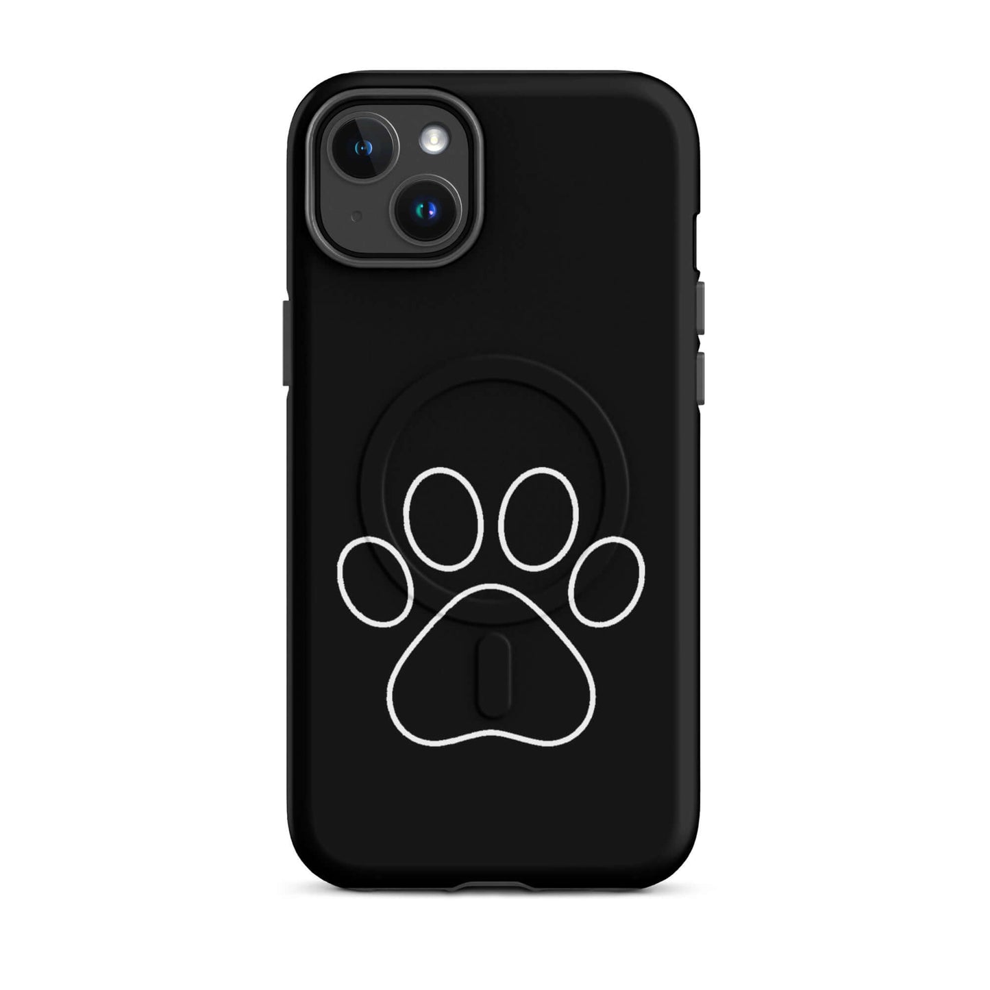 Magnetic Phone Case for iPhone featuring a minimalist paw print design for pet lovers.