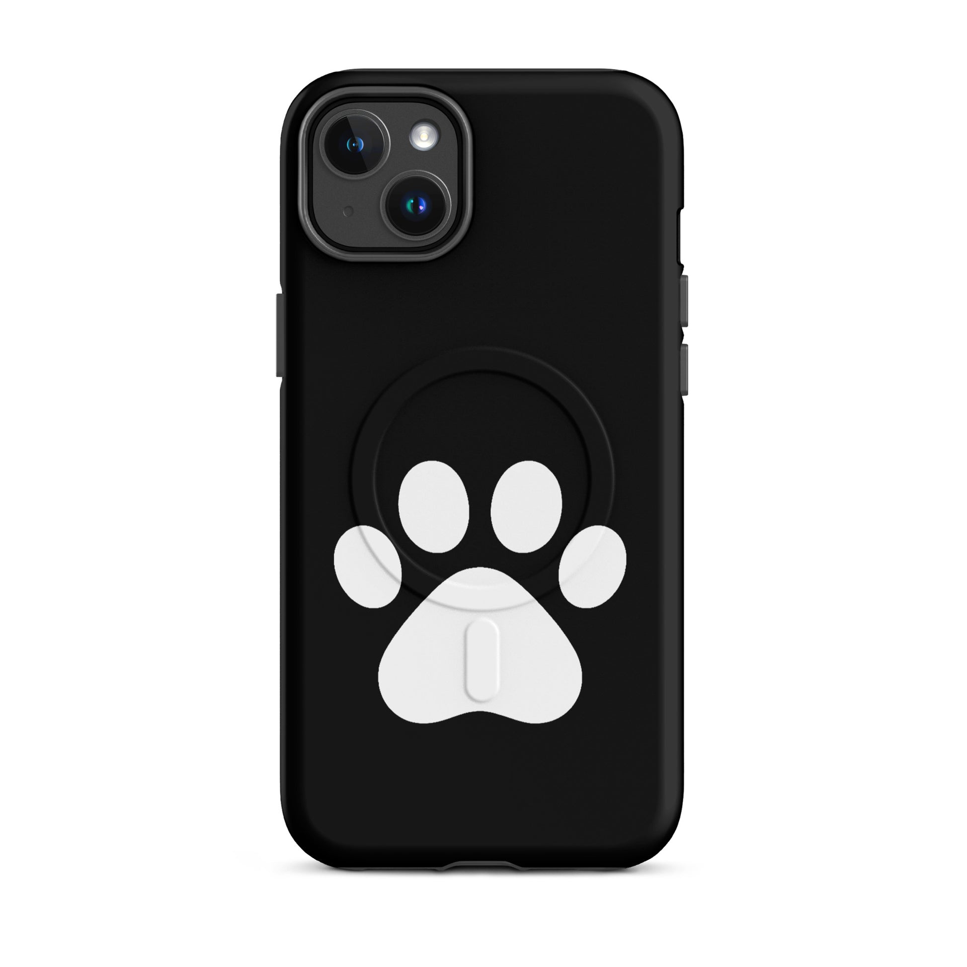 Magnetic Phone Case featuring a minimalist paw print design for pet lovers and stylish device protection.