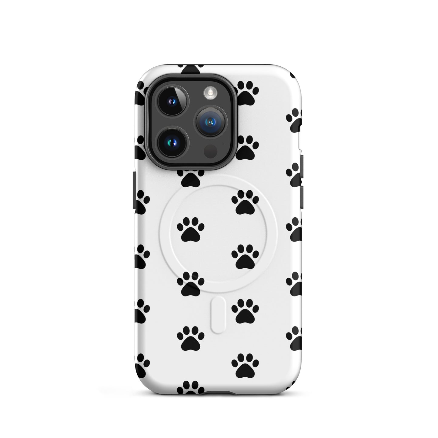 Magnetic Phone Case with a playful paw print design for pet lovers, featuring a minimalist aesthetic.