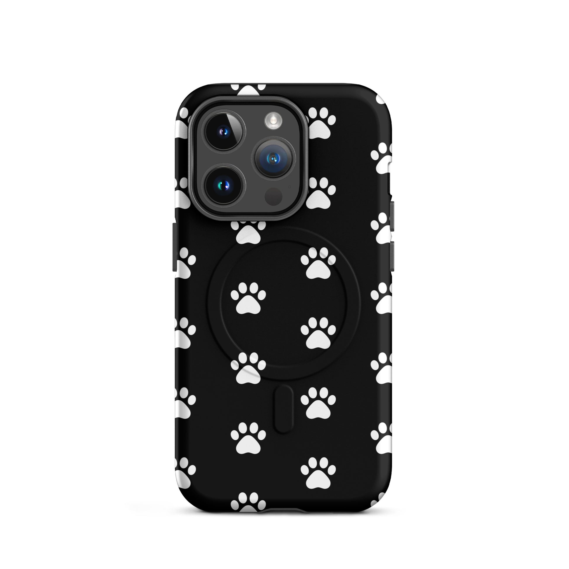 Magnetic Phone Case featuring a playful paw print design, perfect for pet lovers and stylish protection.