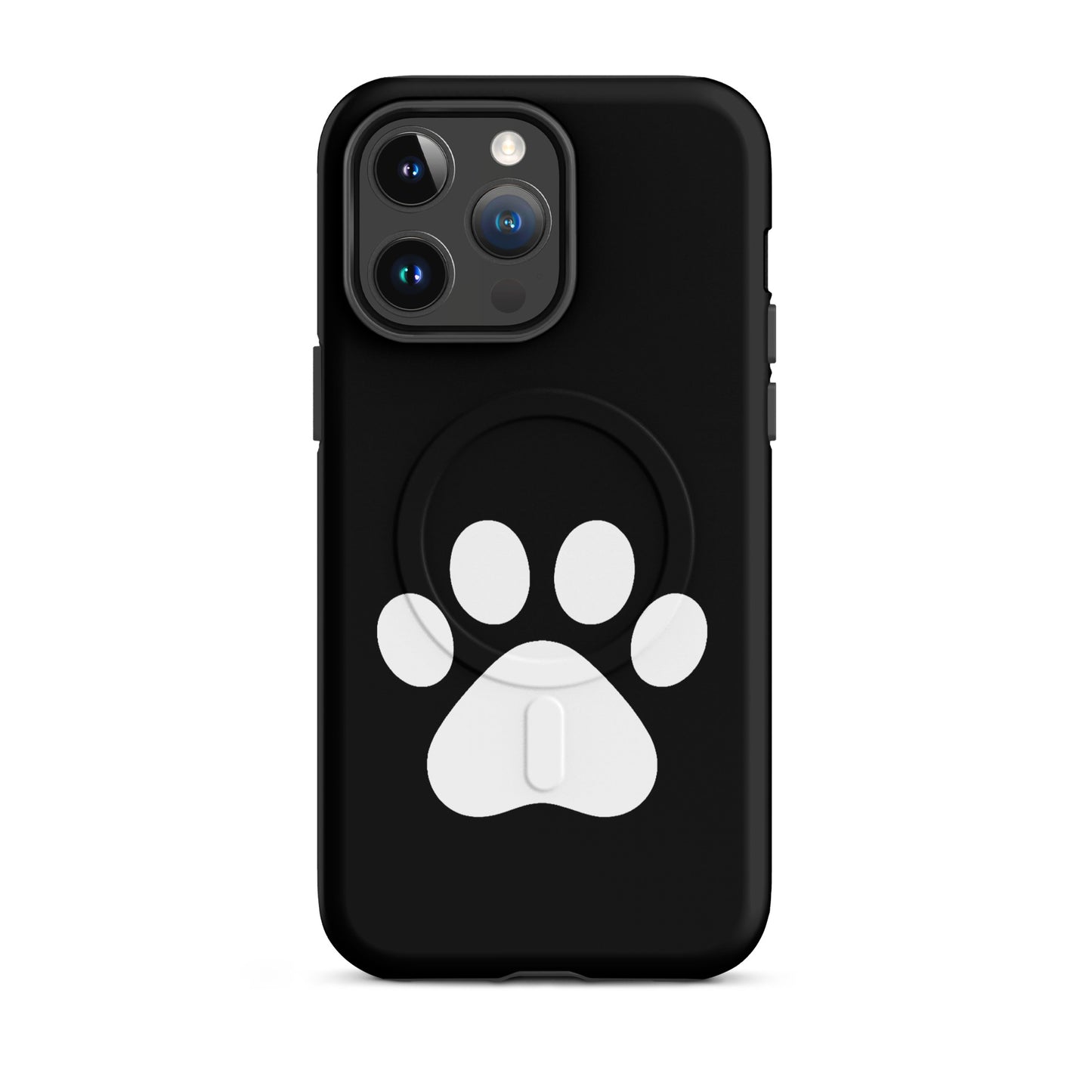 Magnetic Phone Case for iPhone featuring a minimalist paw print design for pet lovers.