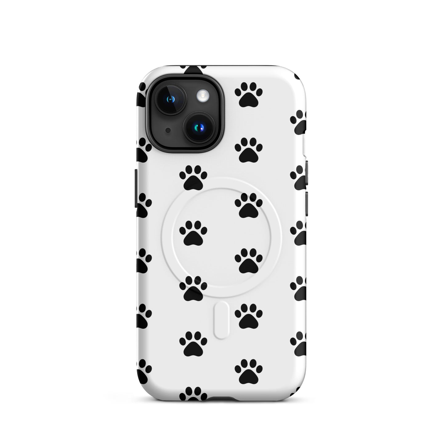 Magnetic Phone Case featuring paw print design for pet lovers, perfect for cat and dog parents.