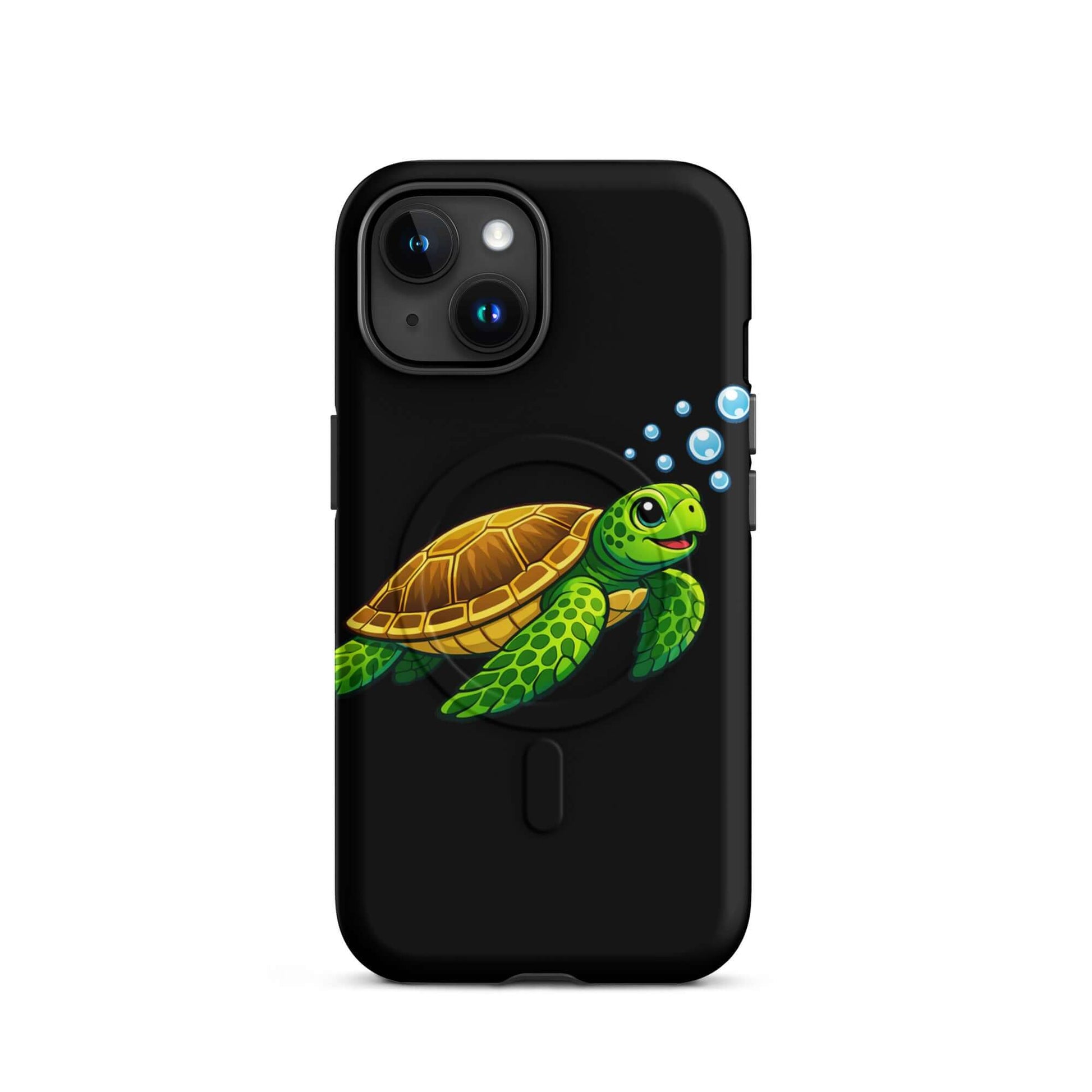 Magnetic Phone Case featuring vibrant sea turtle artwork, blending charm and style for iPhone users.