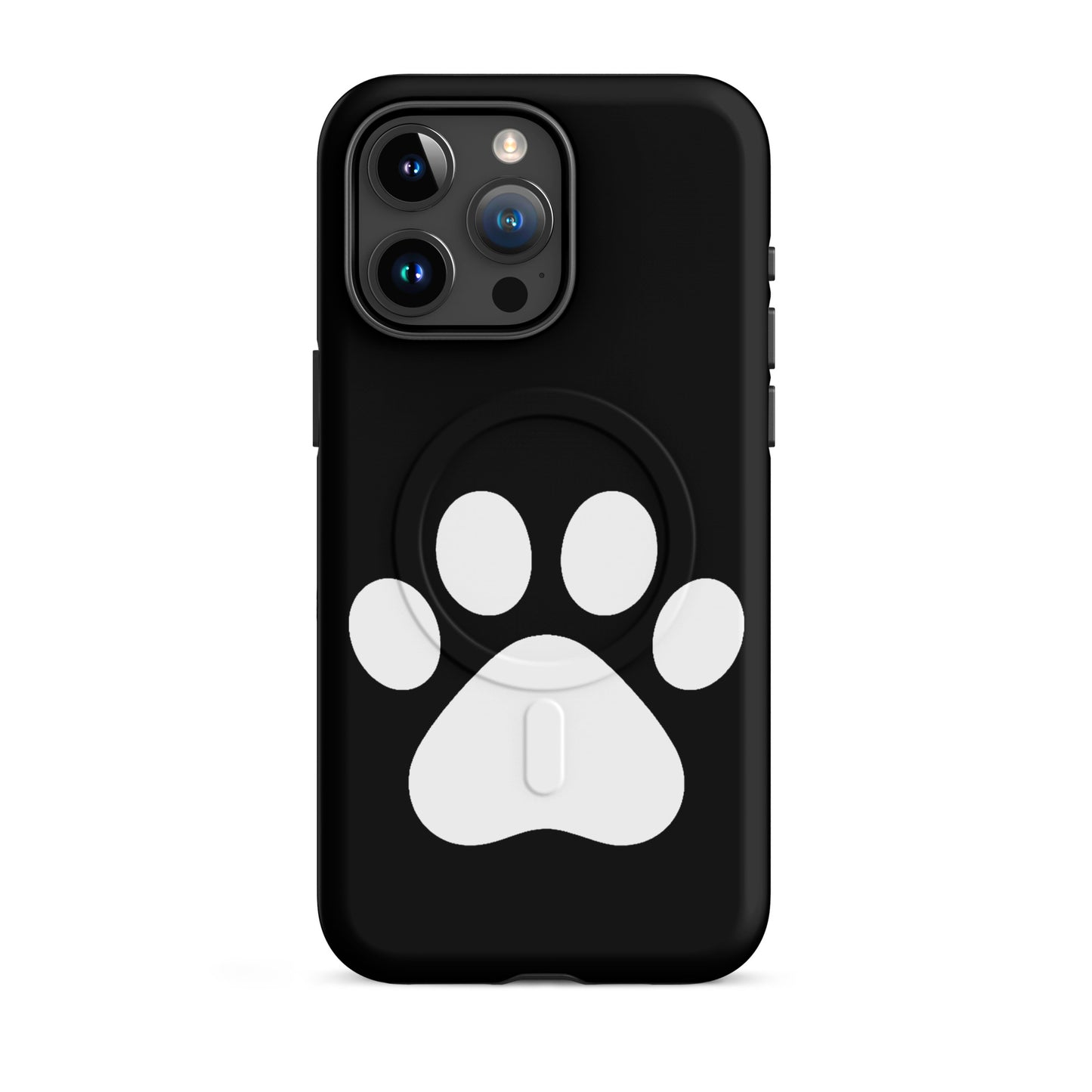 Magnetic Phone Case featuring a minimalist paw print design for pet lovers.