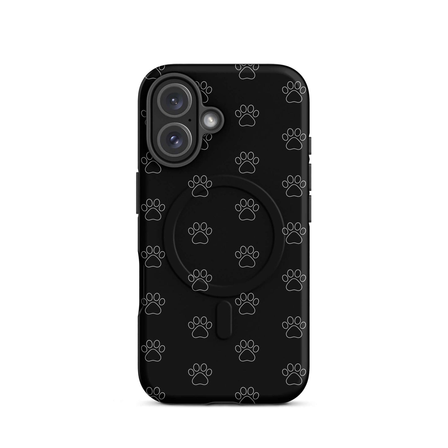 Magnetic Phone Case featuring a playful paw print design, perfect for pet lovers and modern aesthetics.