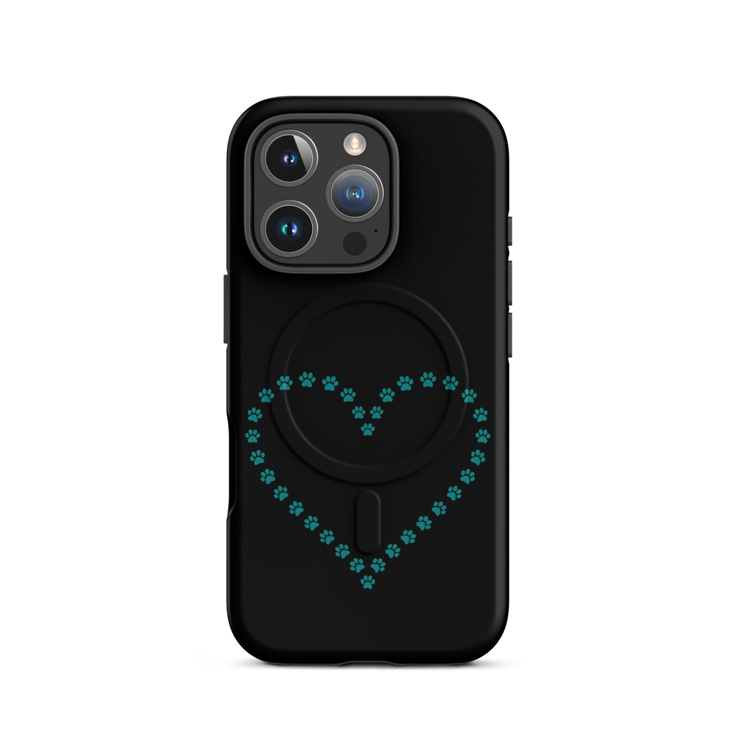 Magnetic Phone Case with whimsical paw print heart design, perfect for pet lovers who cherish their furry friends.