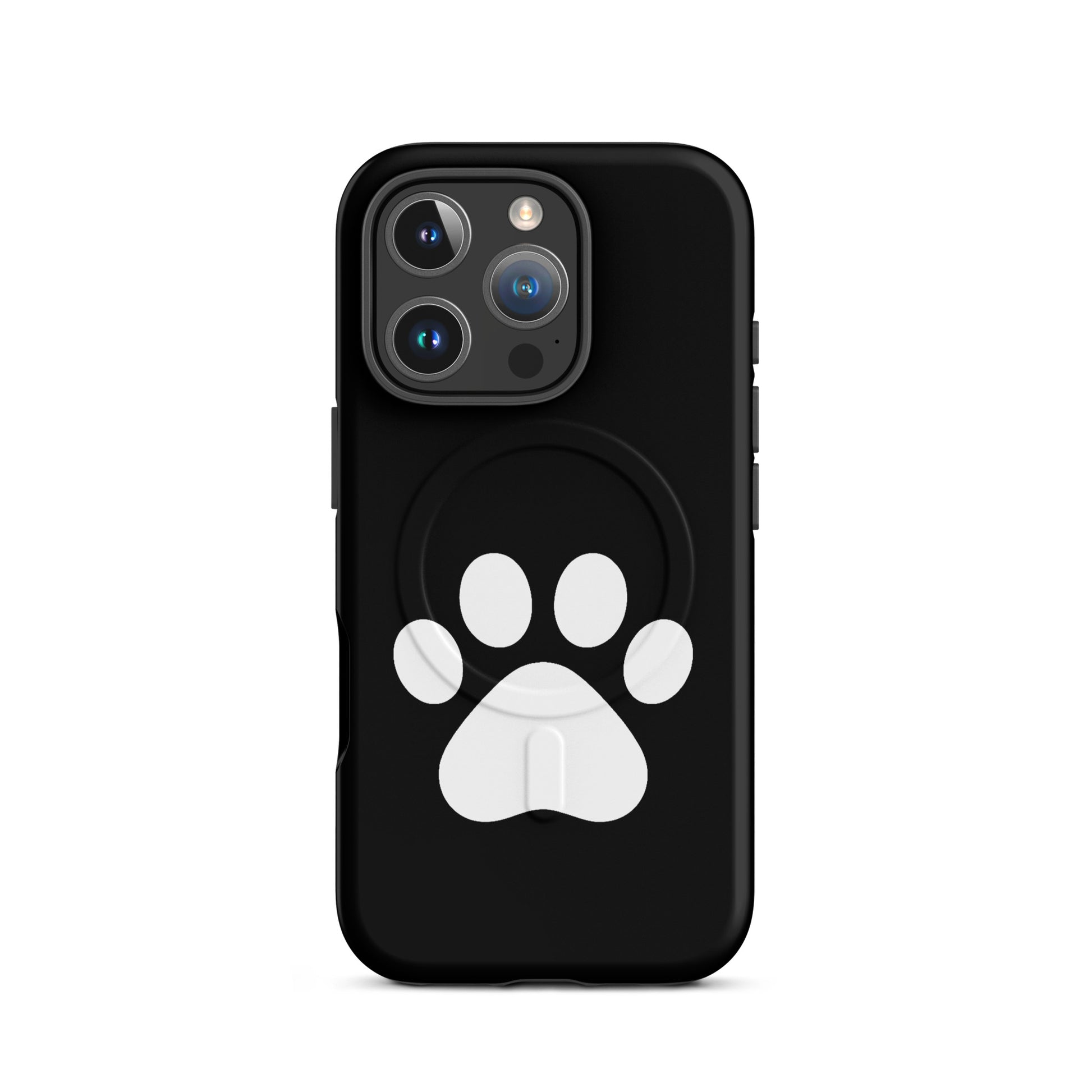 Magnetic Phone Case for iPhone with minimalist paw print design for pet lovers