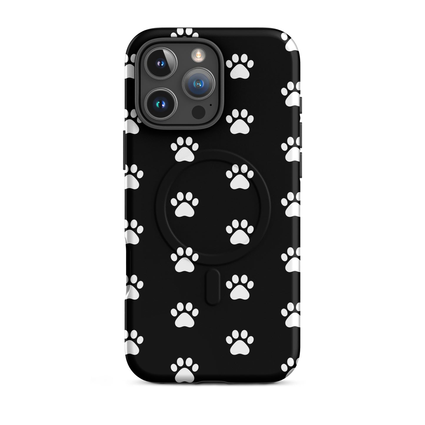 Magnetic Phone Case featuring a playful paw print design, perfect for pet lovers and animal enthusiasts.