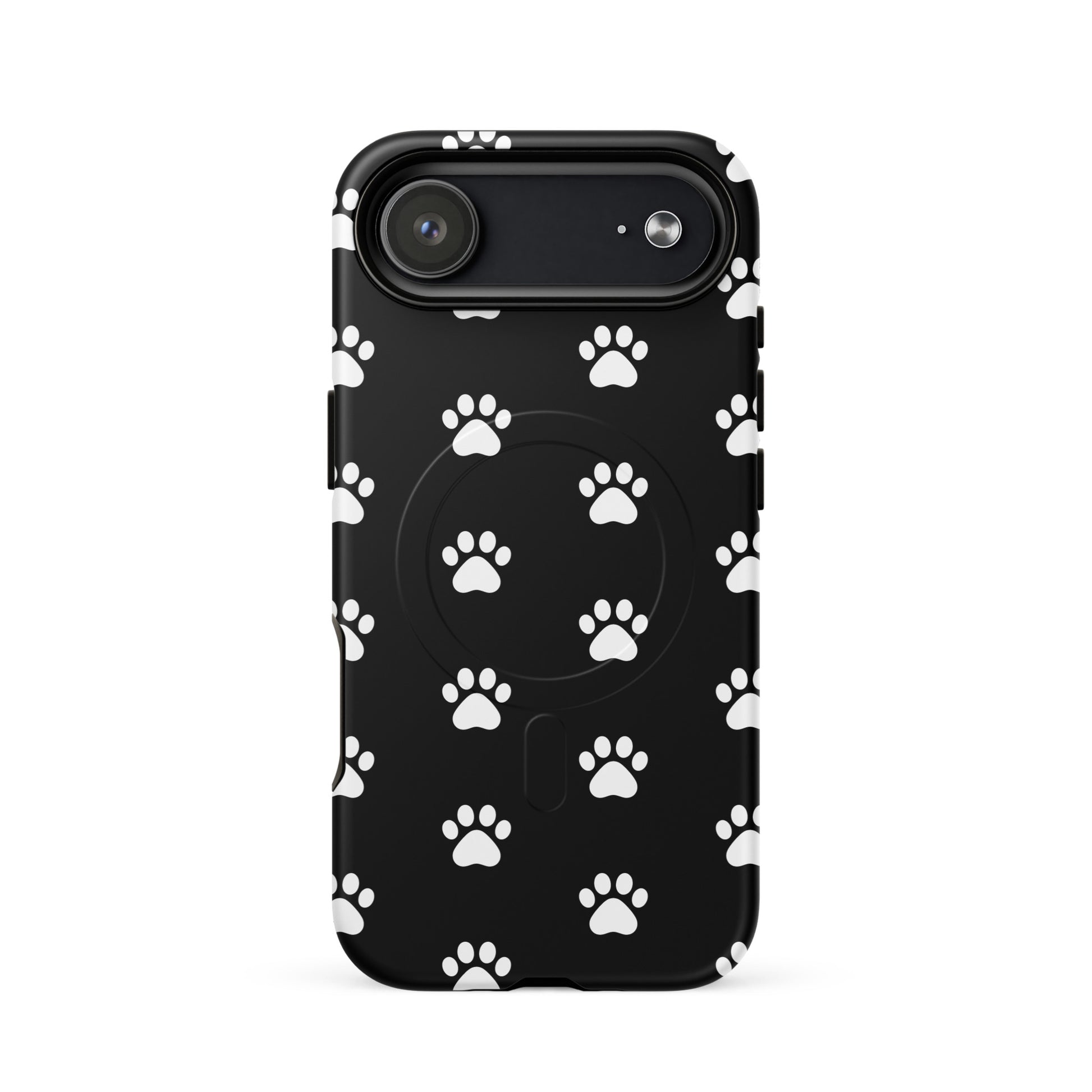 Magnetic Phone Case featuring paw print design for pet lovers, with playful, minimalist patterns for a modern look.