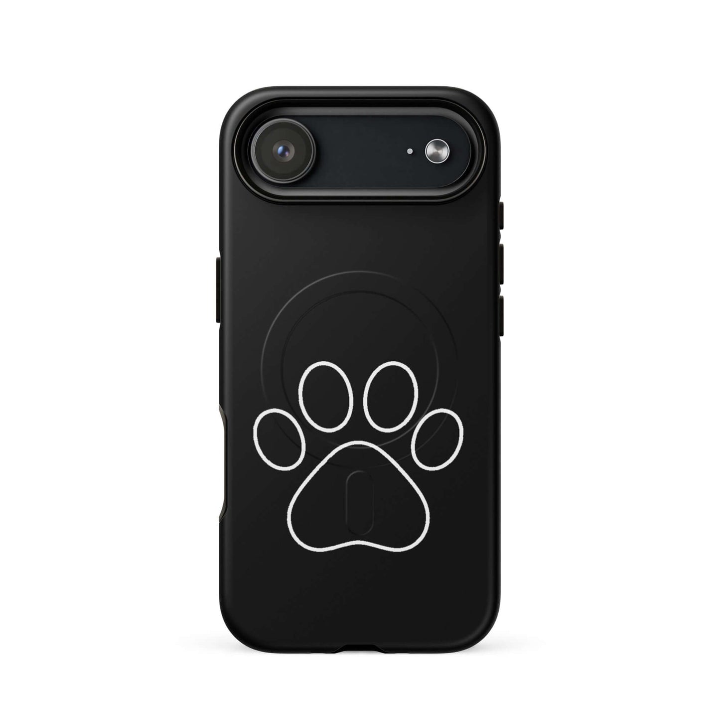Magnetic Phone Case for iPhone featuring a sleek paw print design for pet lovers