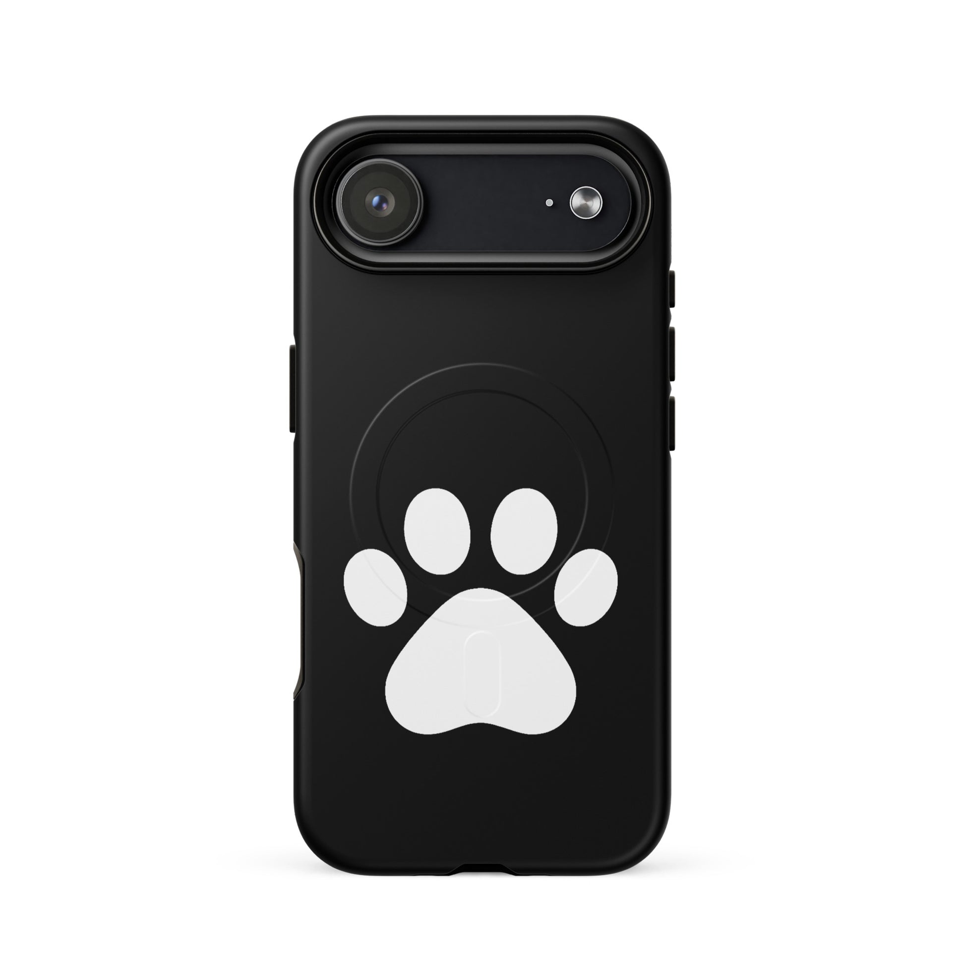Magnetic Phone Case featuring a minimalist paw print design for pet lovers.
