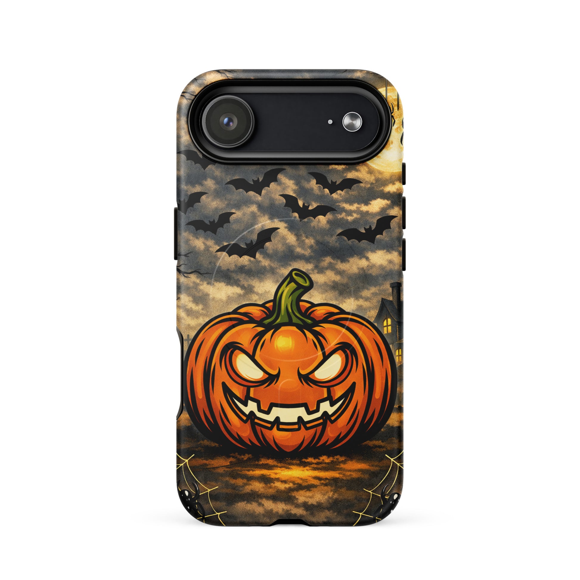 Magnetic Phone Case with Halloween pumpkin and bats design for iPhone