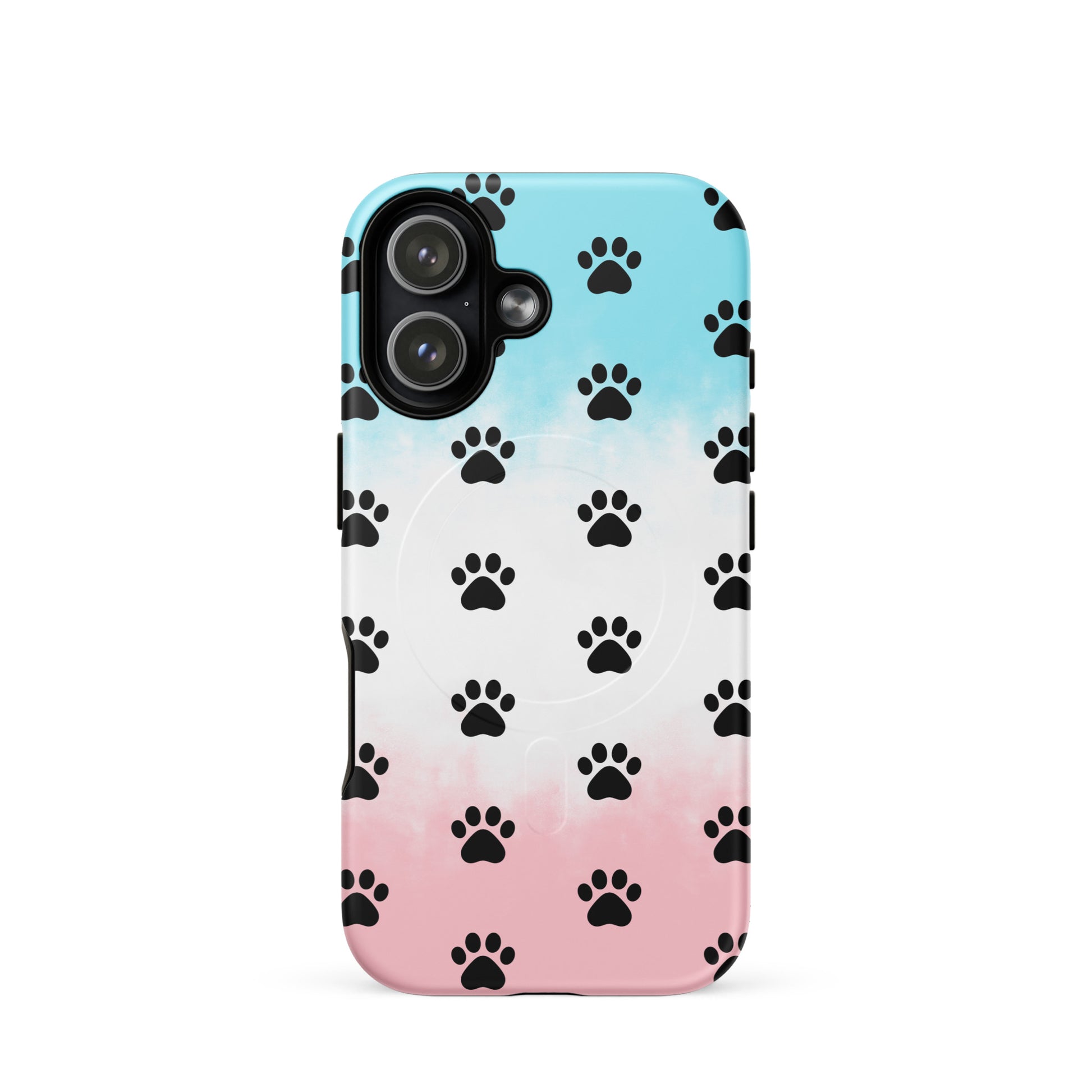 Magnetic Phone Case featuring a playful paw print design, perfect for pet lovers and stylish phone protection.