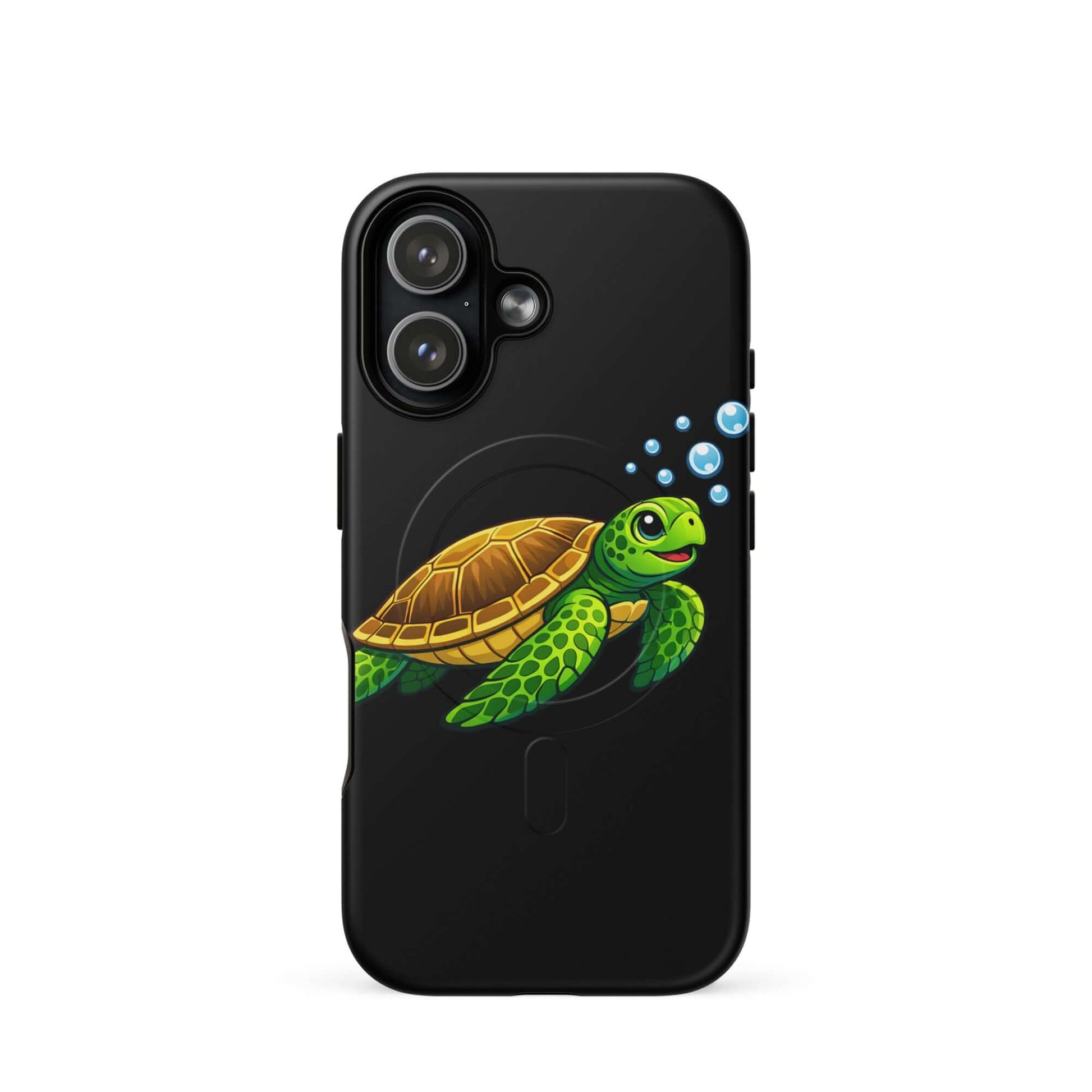 Magnetic Phone Case featuring vibrant sea turtle artwork, combining playful charm with dependable protection.