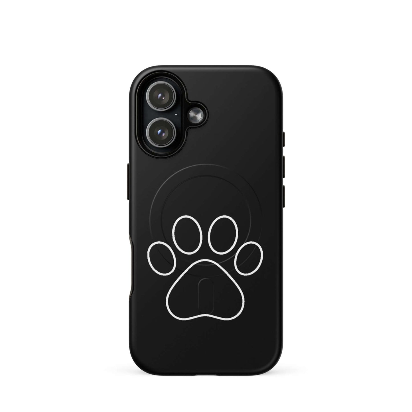 Magnetic Phone Case featuring a minimalist paw print design for pet lovers.