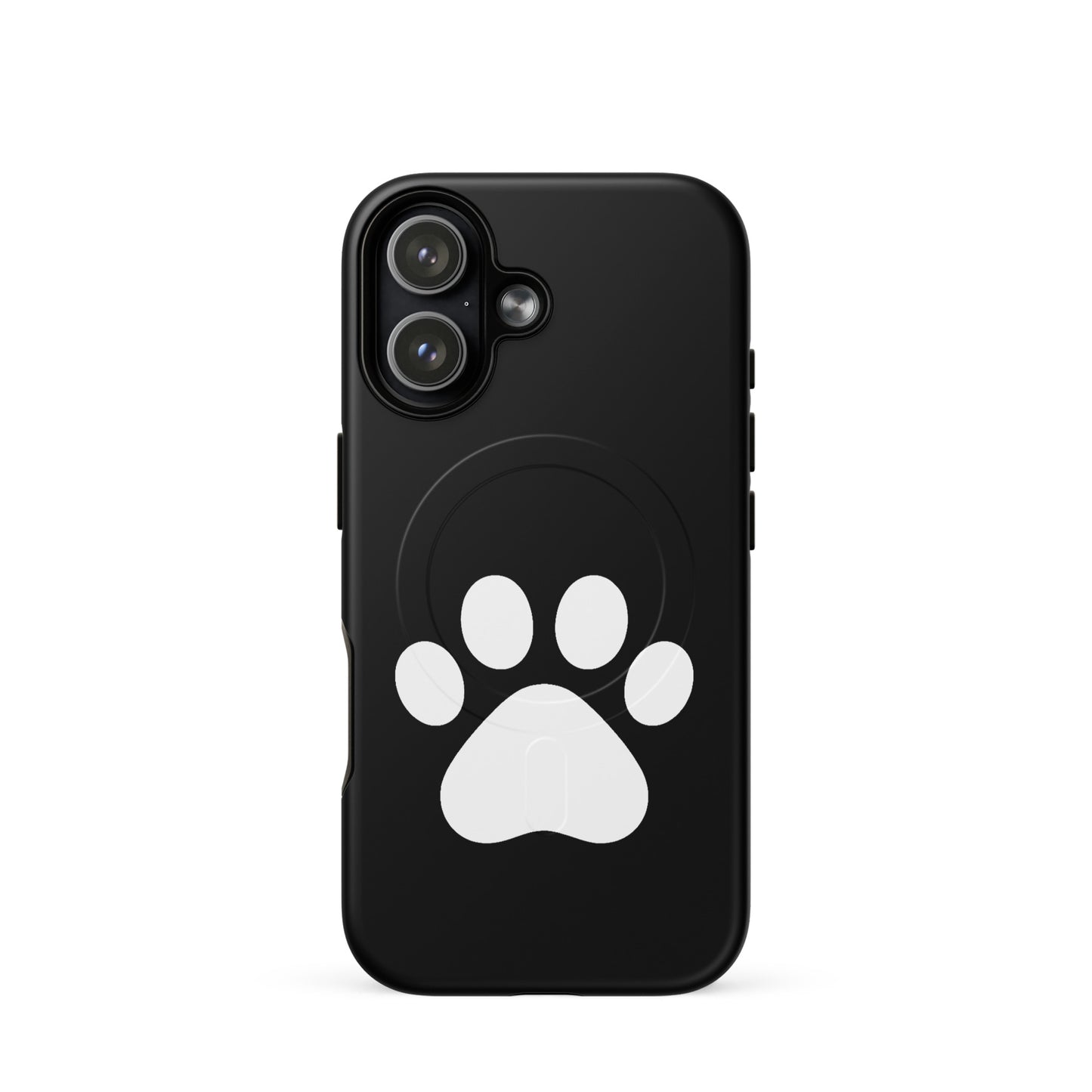 Magnetic Phone Case featuring a minimalist paw print design for pet lovers.