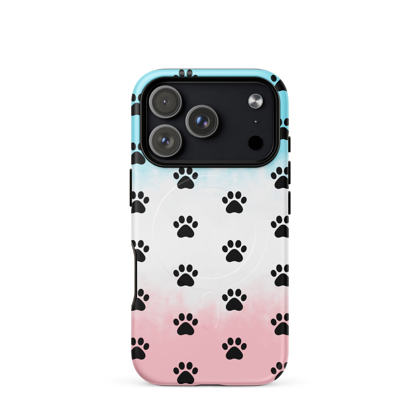 Magnetic Phone Case with paw print design for pet lovers, featuring a clean and playful aesthetic.