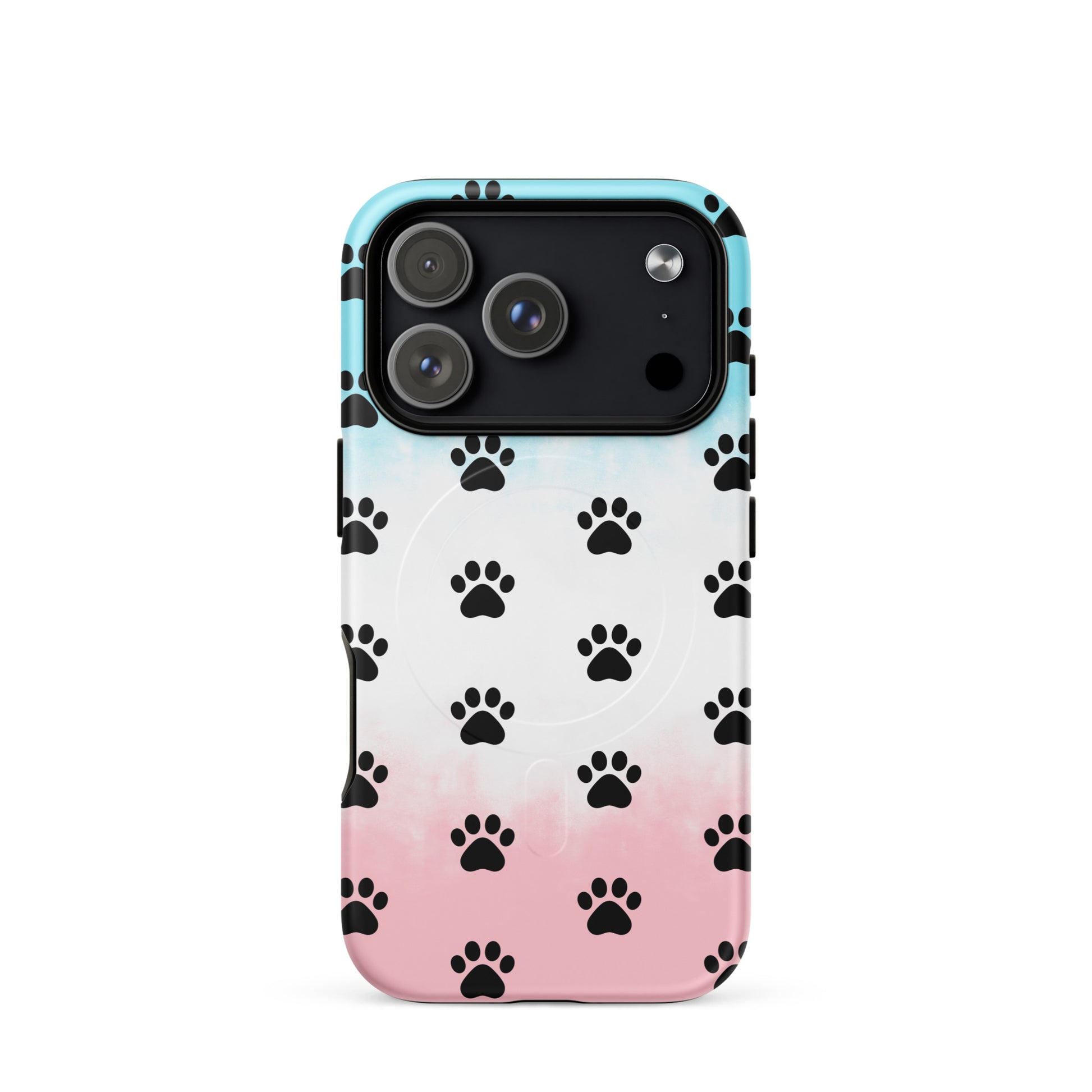 Magnetic Phone Case with paw print design for pet lovers, featuring a clean and playful aesthetic.