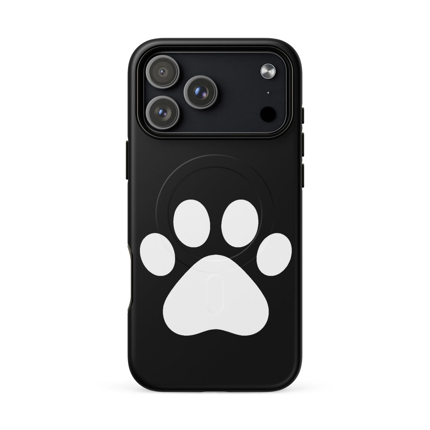 Magnetic Phone Case for iPhone with minimalist paw print design, perfect for pet lovers and stylish protection.