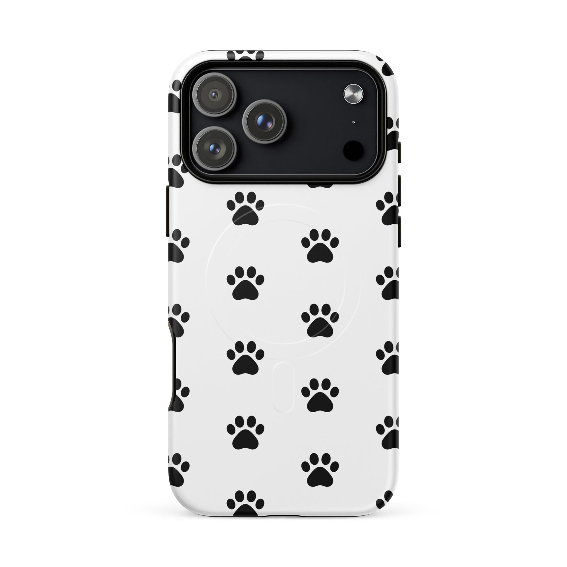 Magnetic Phone Case featuring a playful paw print design, perfect for pet lovers and stylish smartphone protection.