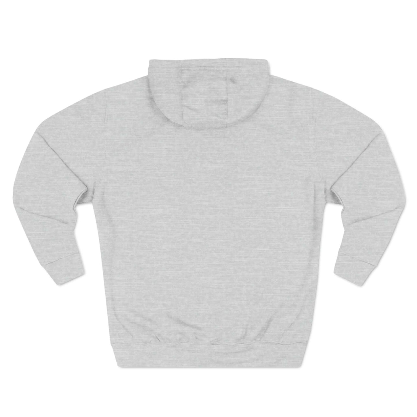 Back view of gray No Mercy FO Pickleball Series Fleece Hoodie with three-panel design and cozy fleece lining.