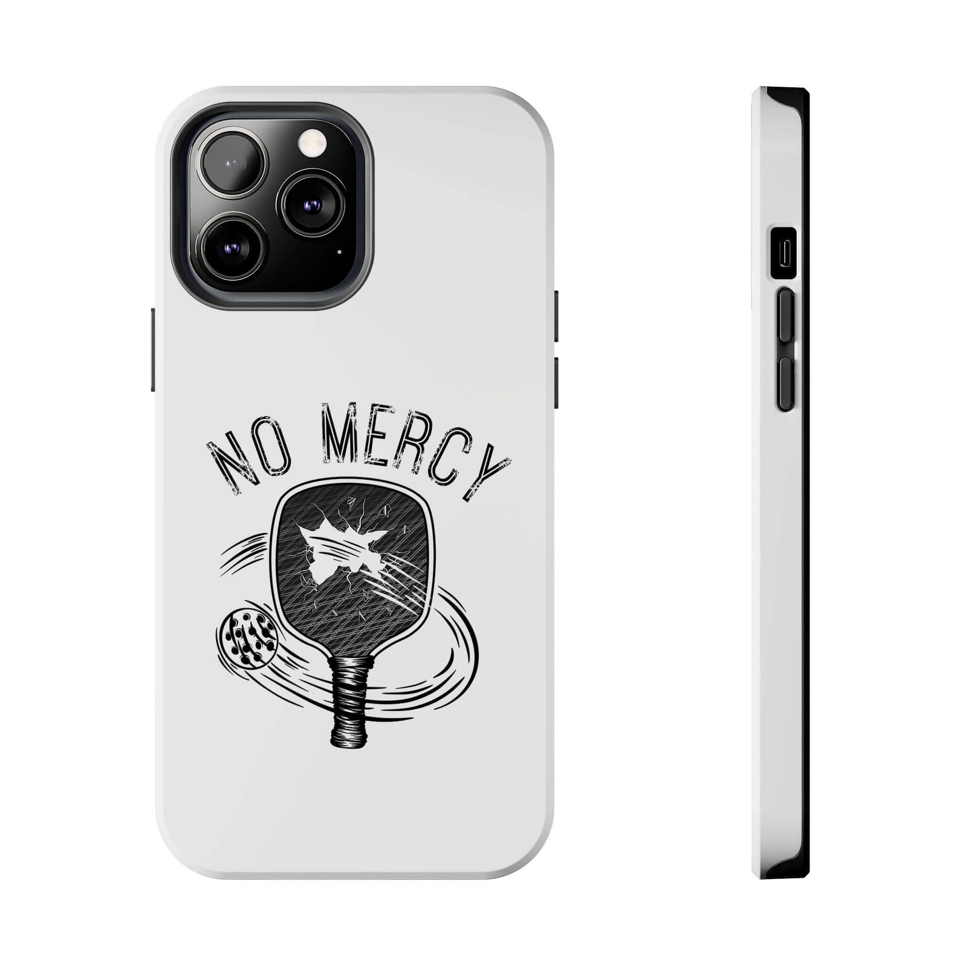 "No Mercy Pickleball Series Tough Dual-Layer iPhone Case by RND Power Solutions, featuring durable design and pickleball graphic"