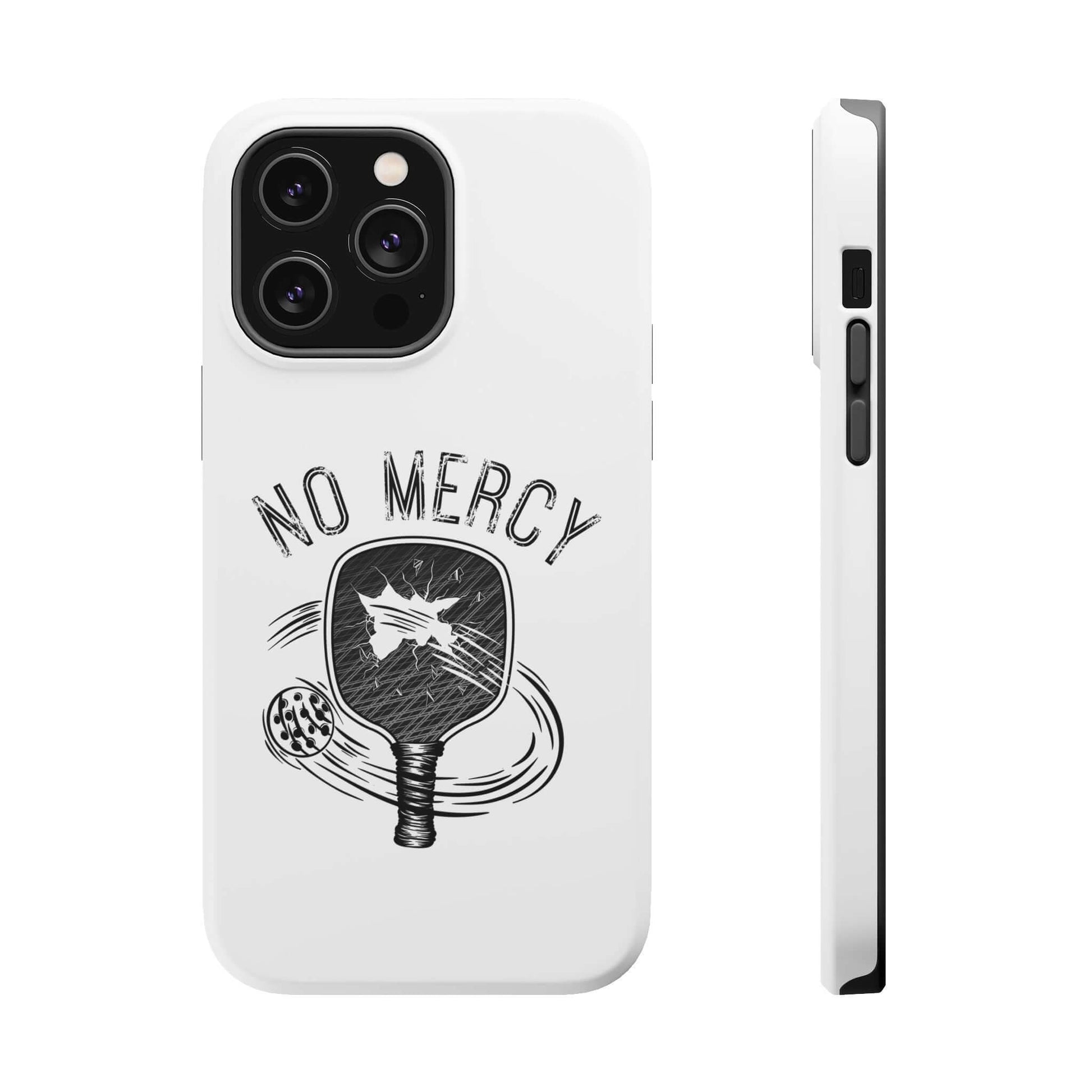 "No Mercy Pickleball Series MagSafe iPhone Case with Tough Dual-Layer Design"
