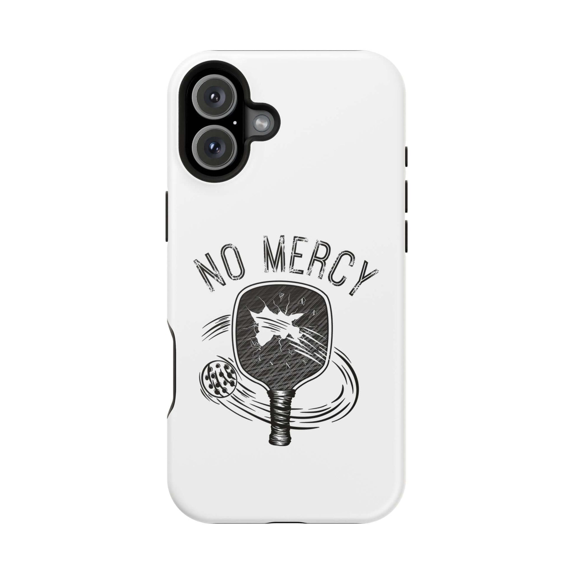 No Mercy Pickleball MagSafe Tough Case for iPhone with Paddle Design