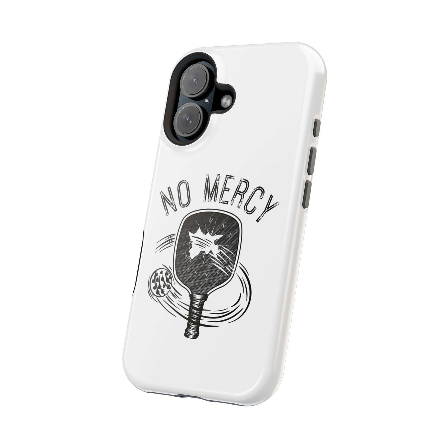 No Mercy Pickleball MagSafe iPhone Case with Dual-Layer Protection in Glossy Finish