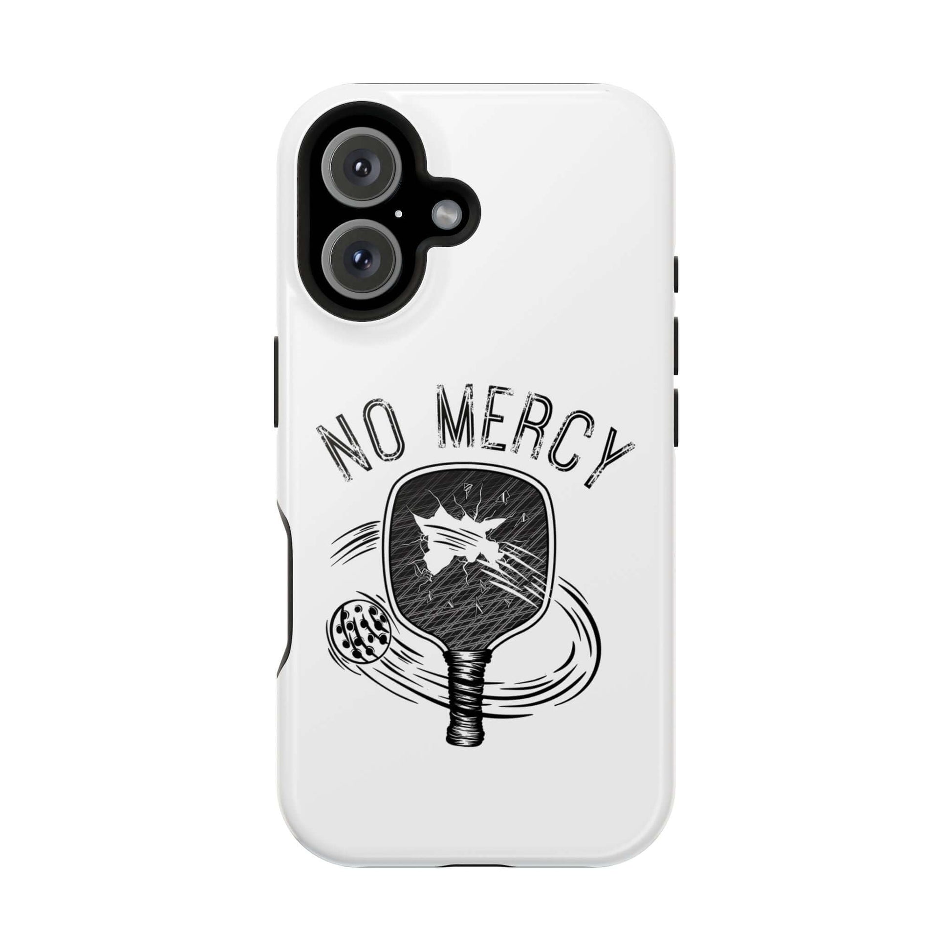 No Mercy Pickleball Series MagSafe iPhone case with paddle design
