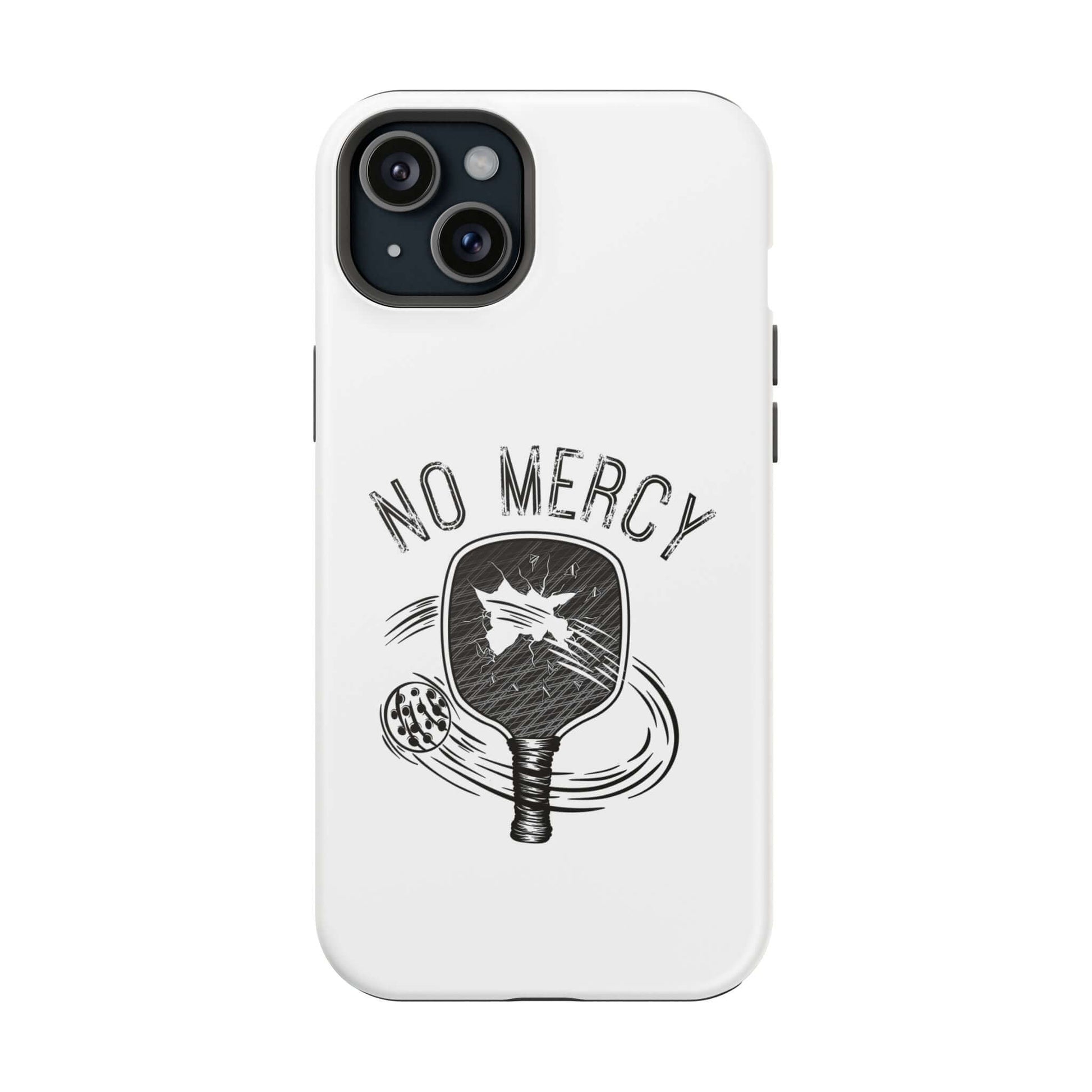 No Mercy Pickleball MagSafe iPhone Case with Paddle Design