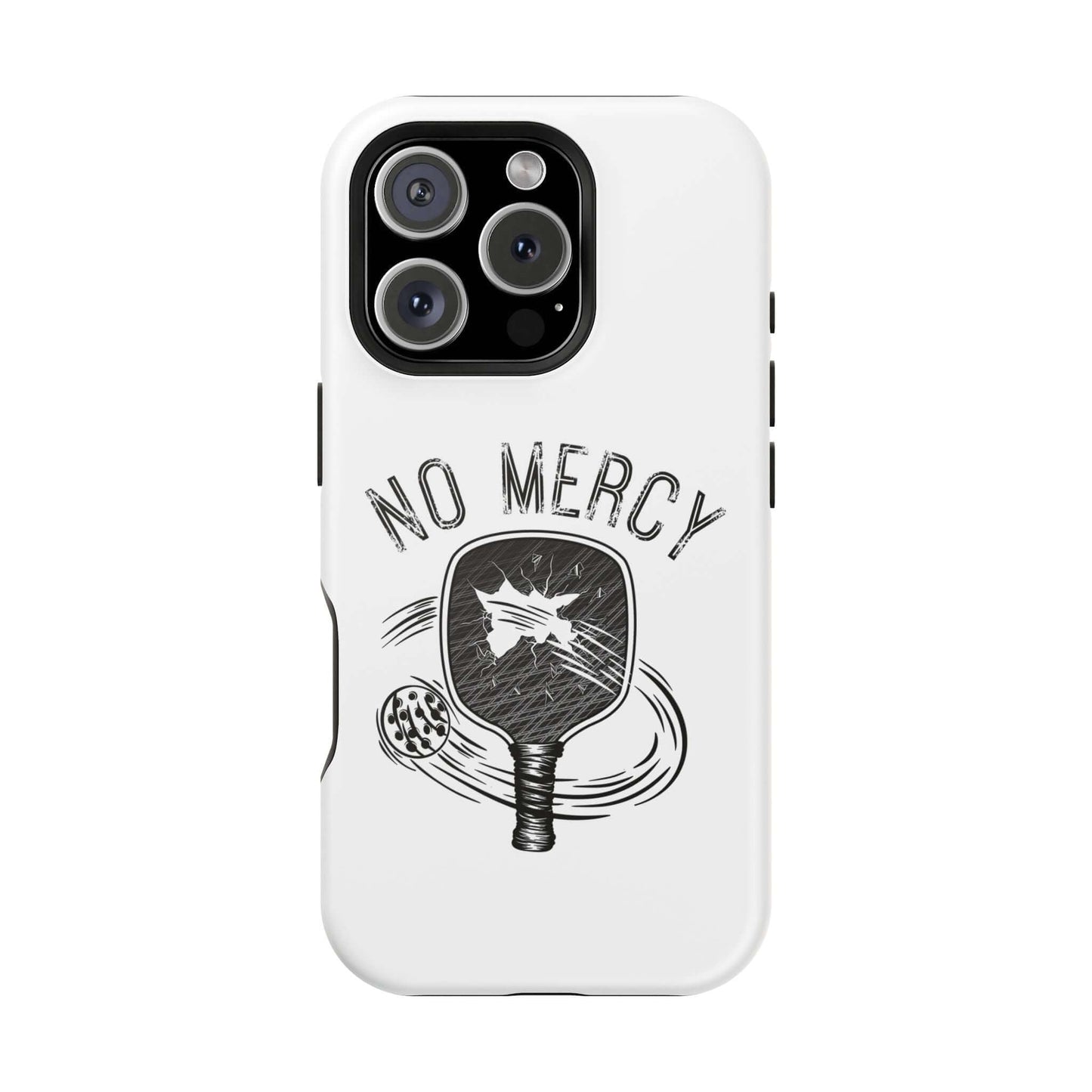 No Mercy Pickleball MagSafe iPhone Case with Paddle Design
