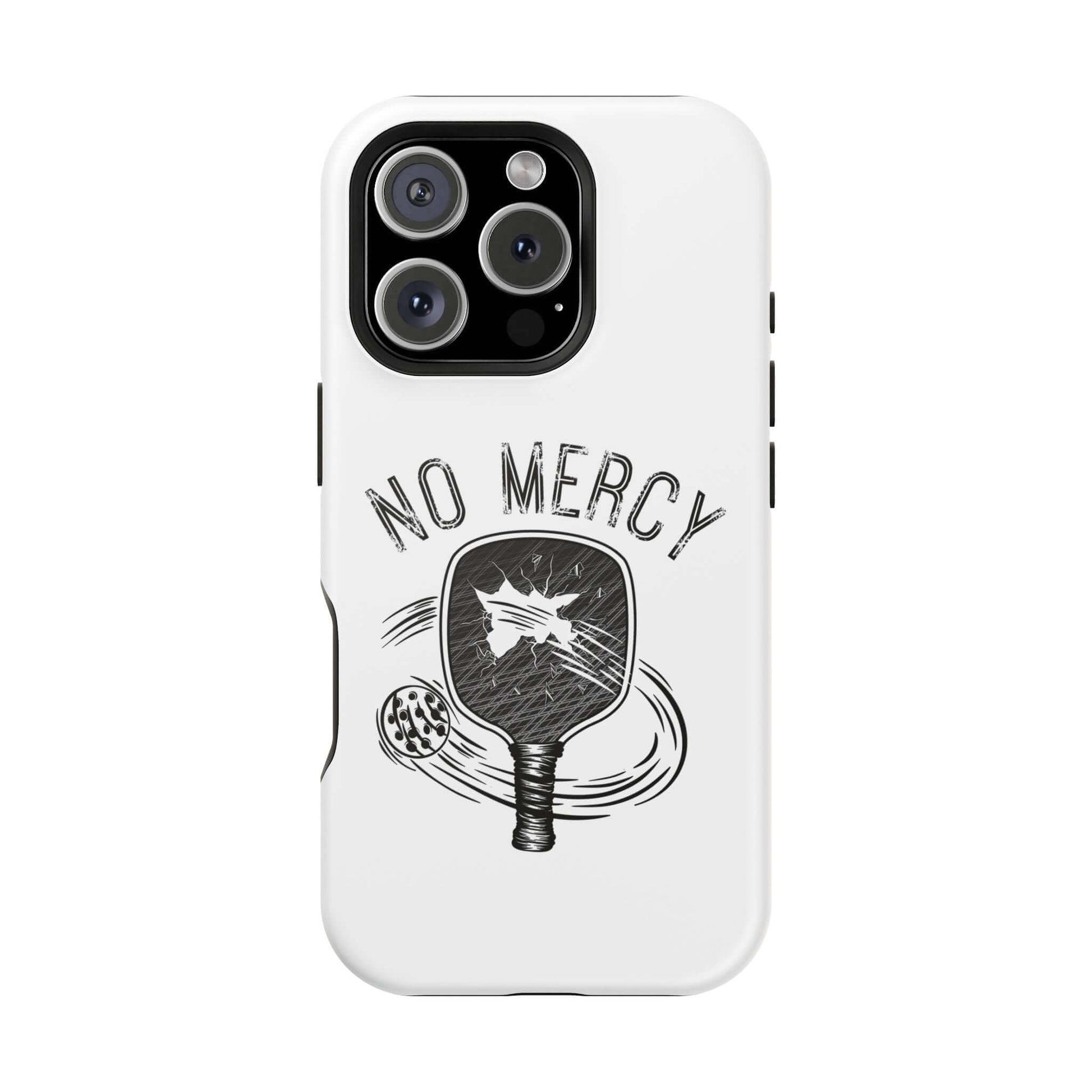 No Mercy Pickleball MagSafe iPhone Case with Paddle Design