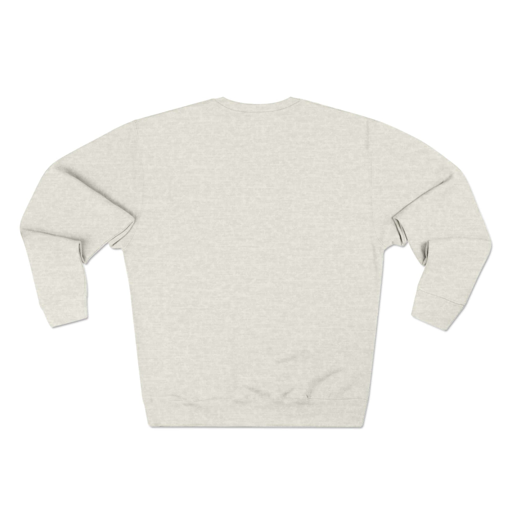 No Mercy Pickleball Unisex Crewneck Sweatshirt in light gray, back view, ideal for winter court domination and comfort.