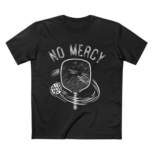 No Mercy Pickleball Series T-Shirt with paddle and ball graphic, symbolizing competitive spirit and passion for the sport.