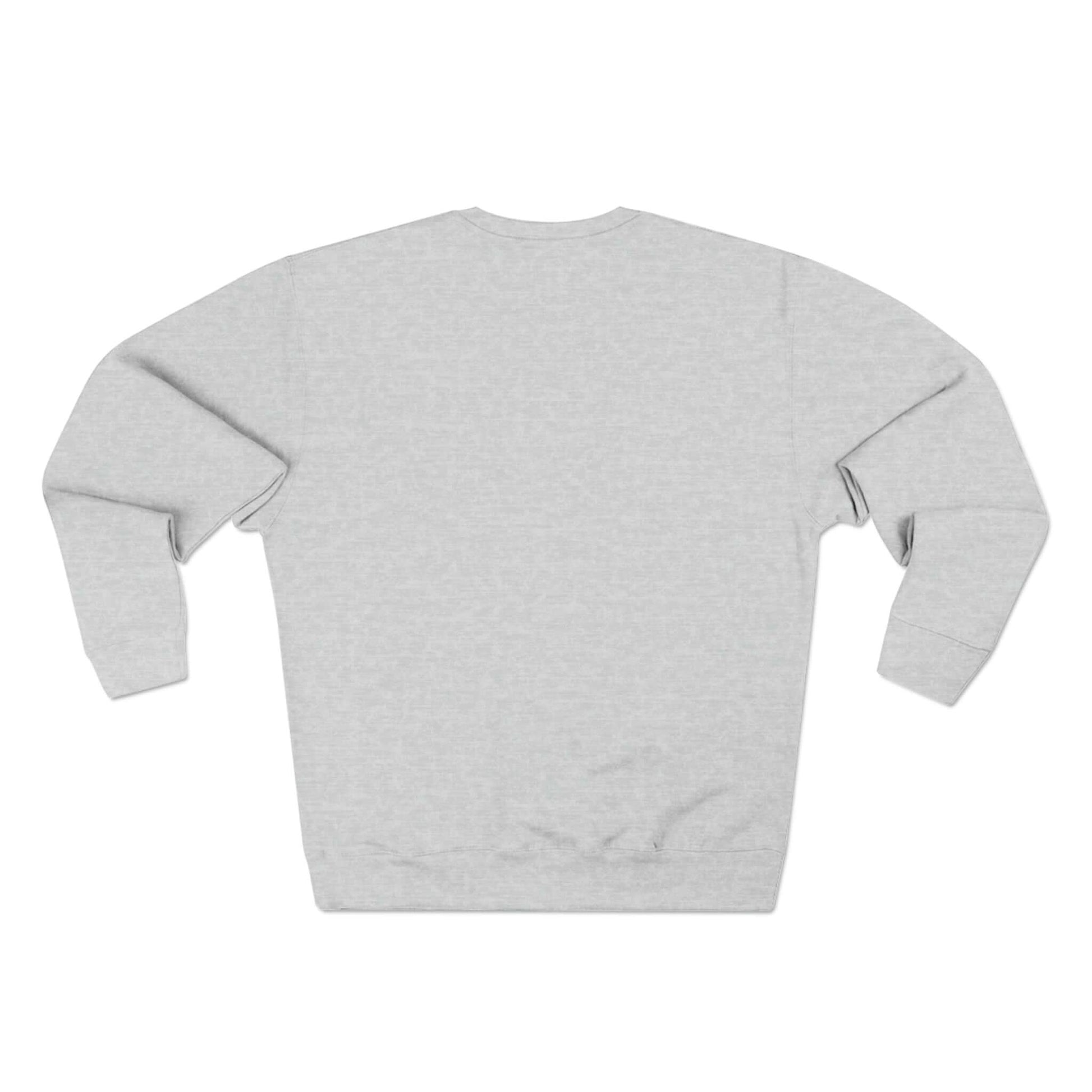 Unisex grey crewneck sweatshirt back view for pickleball players