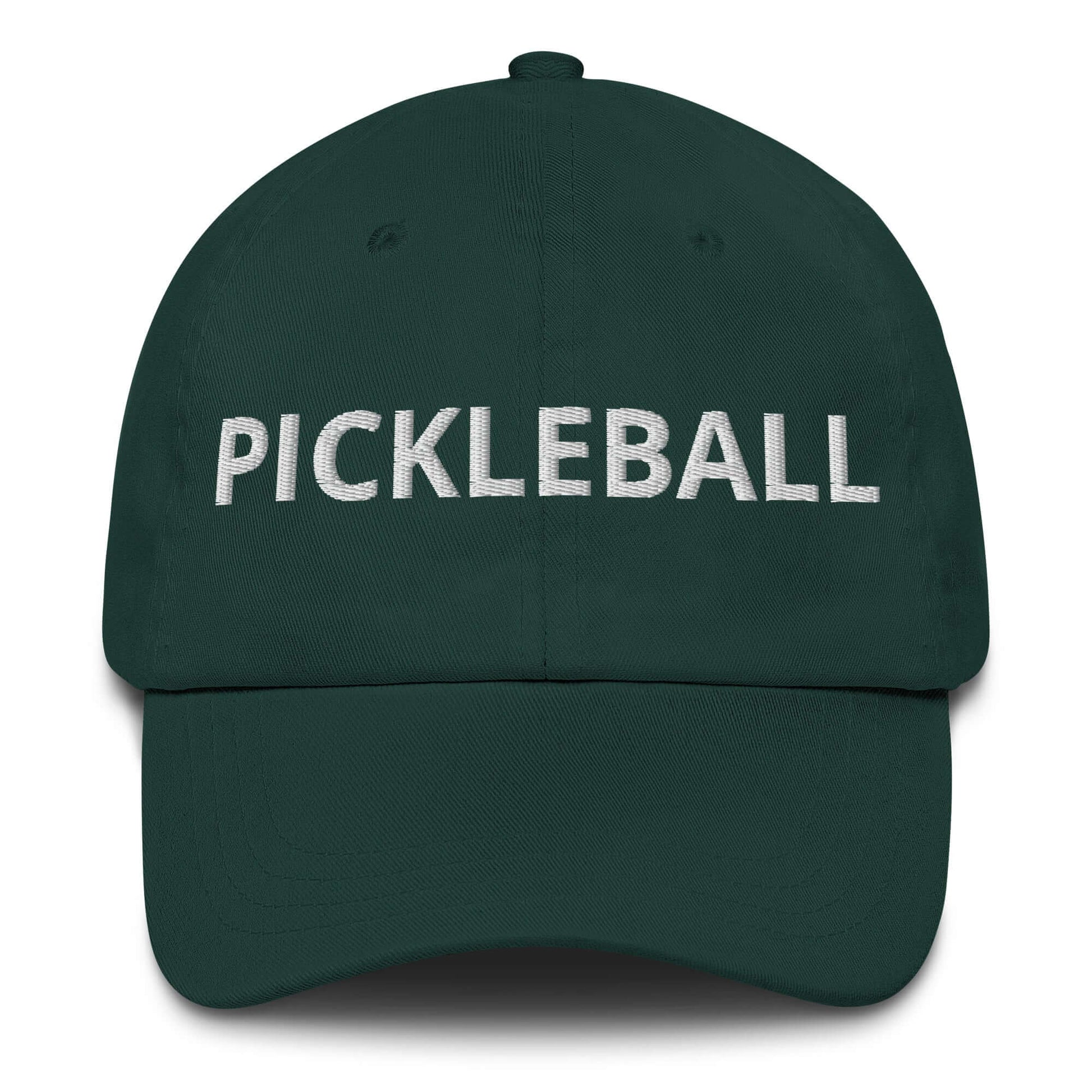 Green Pickleball Dad Hat with Bold Embroidered Text for Enthusiasts