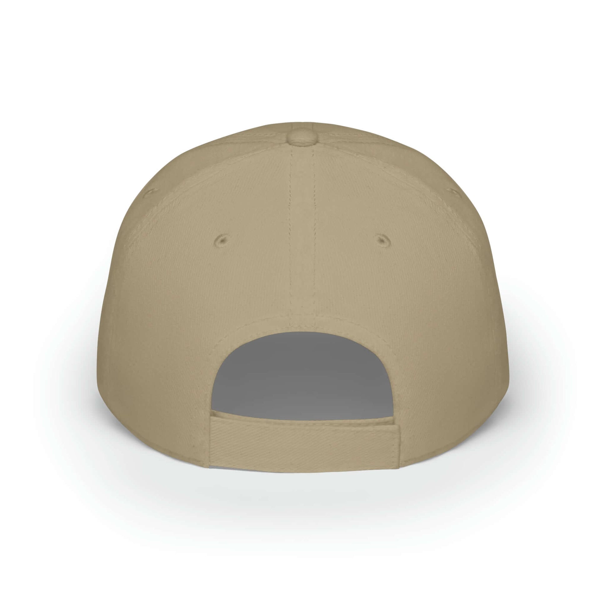 Back view of Pickleball Urban Series low profile baseball cap in tan color, showcasing adjustable strap design.
