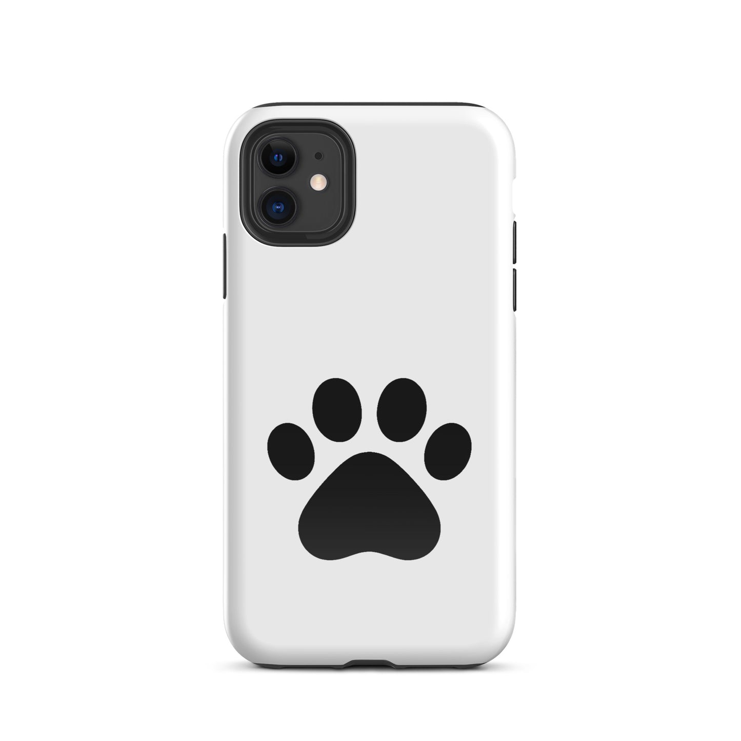 Phone Case for iPhone with minimalist paw print design, perfect for cat and dog lovers looking for stylish and durable protection.
