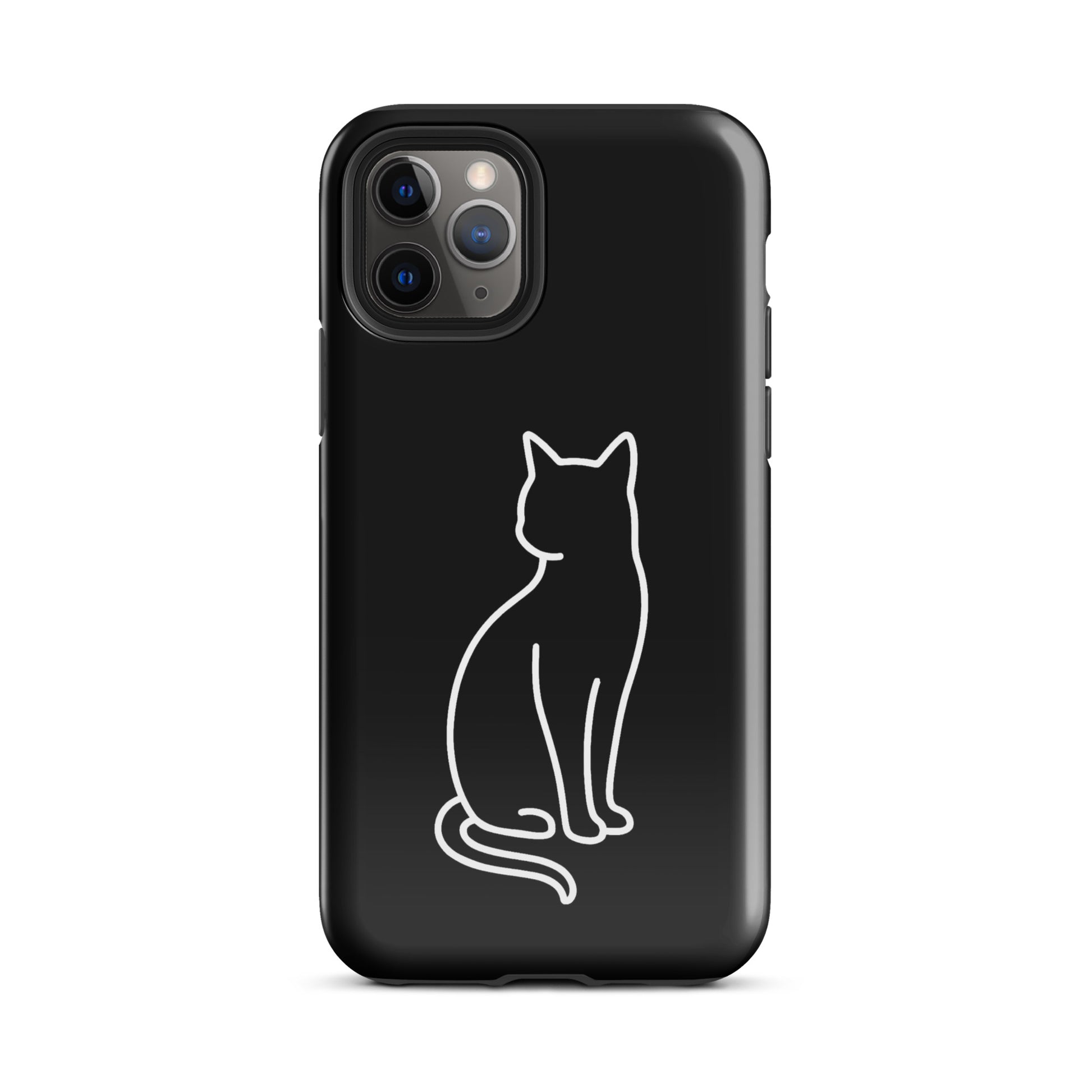 Phone Case for iPhone with minimalist cat design, perfect for modern pet lovers seeking style and protection.
