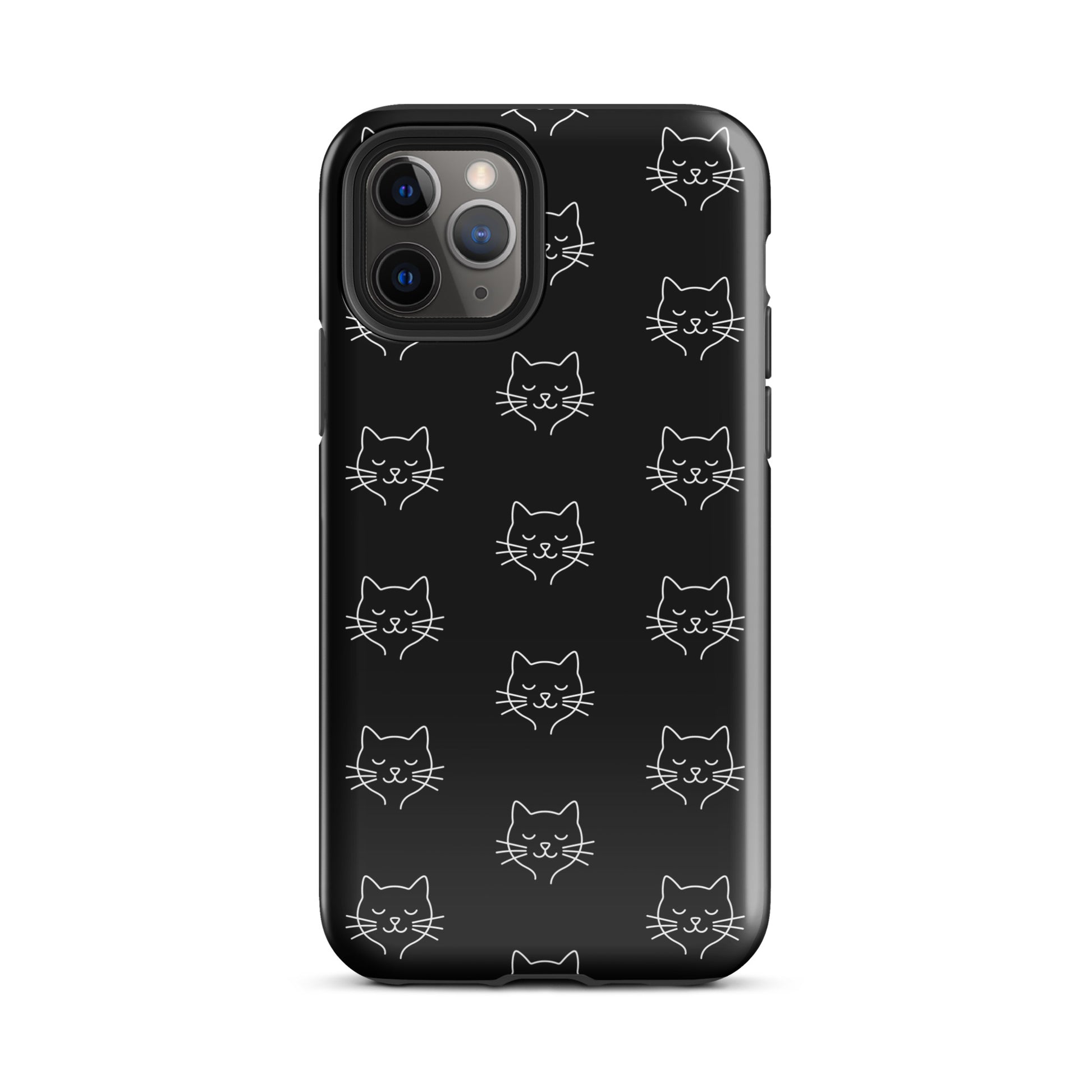 Phone Case for iPhone featuring cute minimalist cat pattern design for stylish protection.