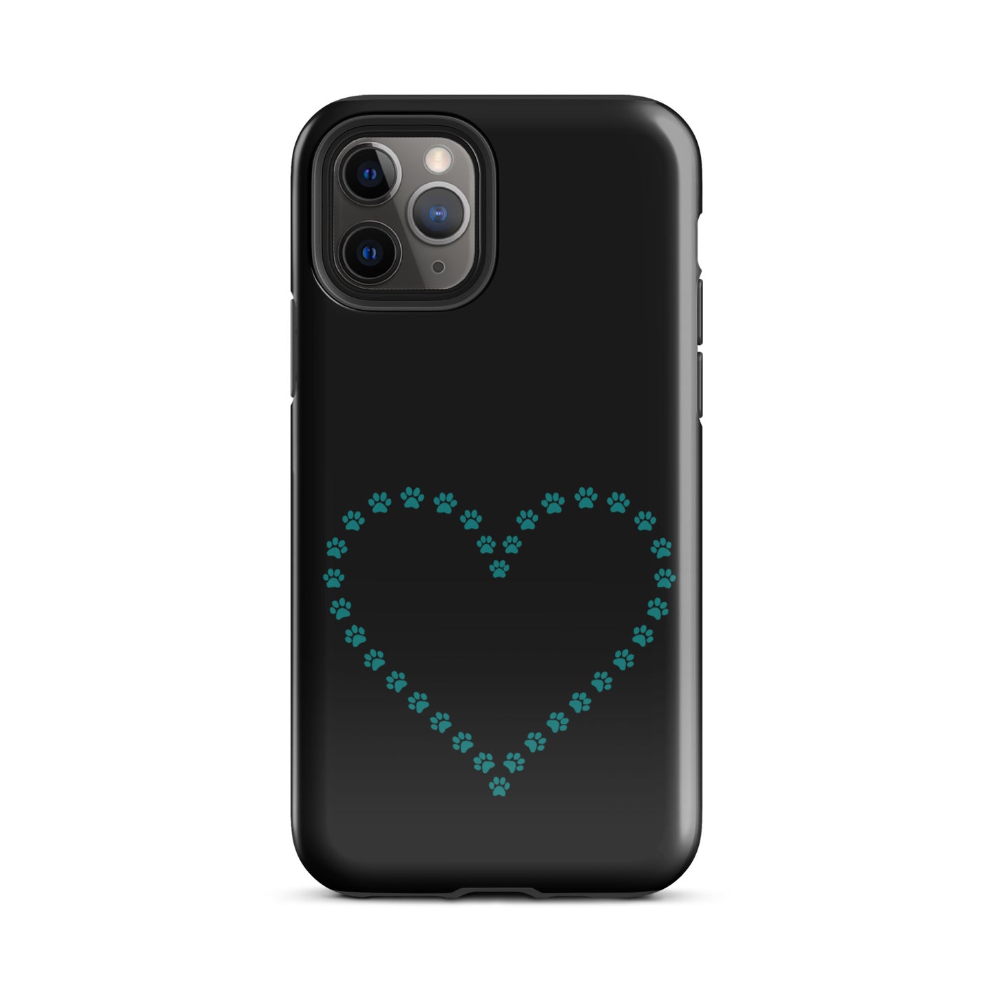 Phone Case for iPhone with cute paw print heart design, perfect for pet lovers seeking stylish and durable phone protection.