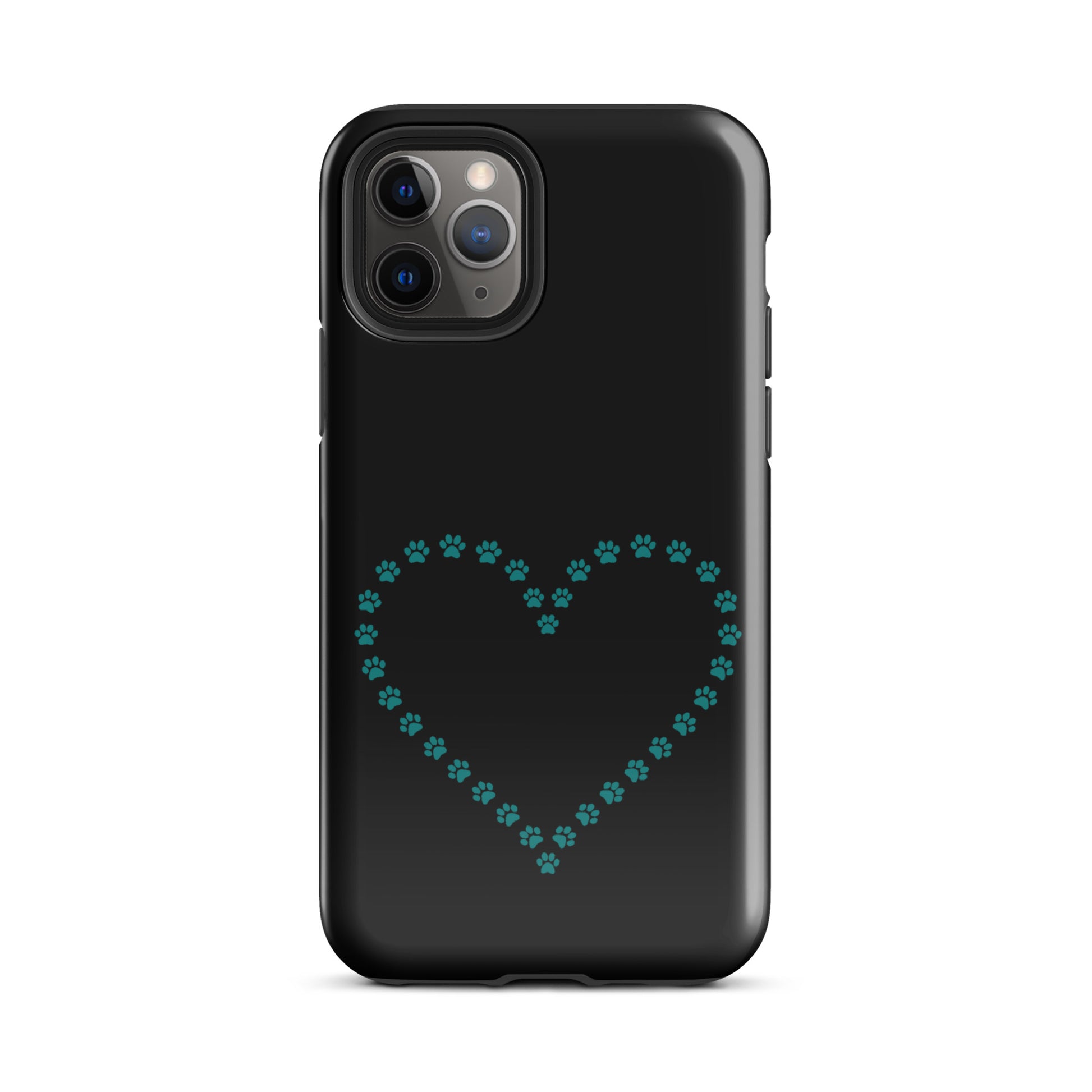 Phone Case for iPhone with cute paw print heart design, perfect for pet lovers seeking stylish and durable phone protection.