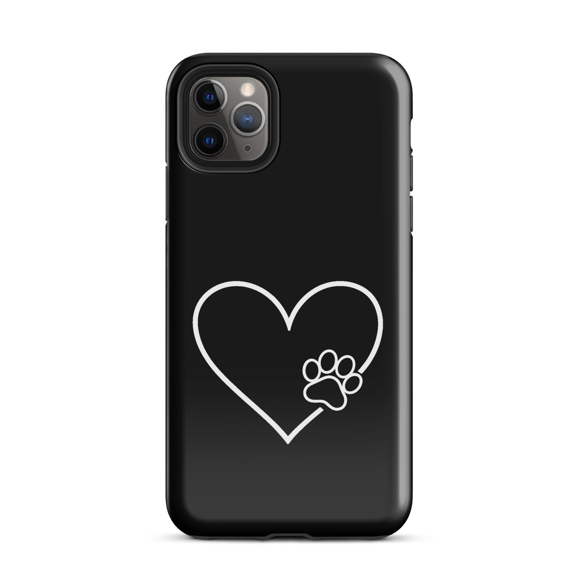 Phone Case for iPhone with heart and paw print design, perfect for pet lovers, offering stylish protection for your device.